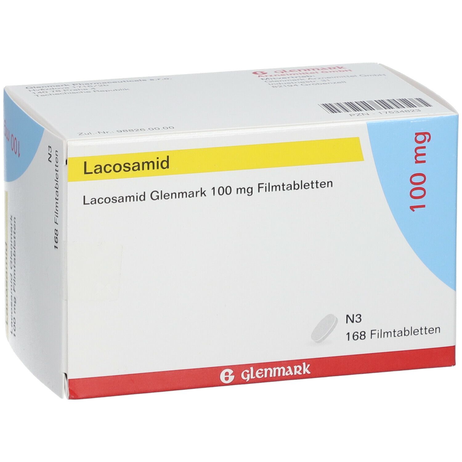 LACOSAMID Glenmark 100 mg Filmtabletten