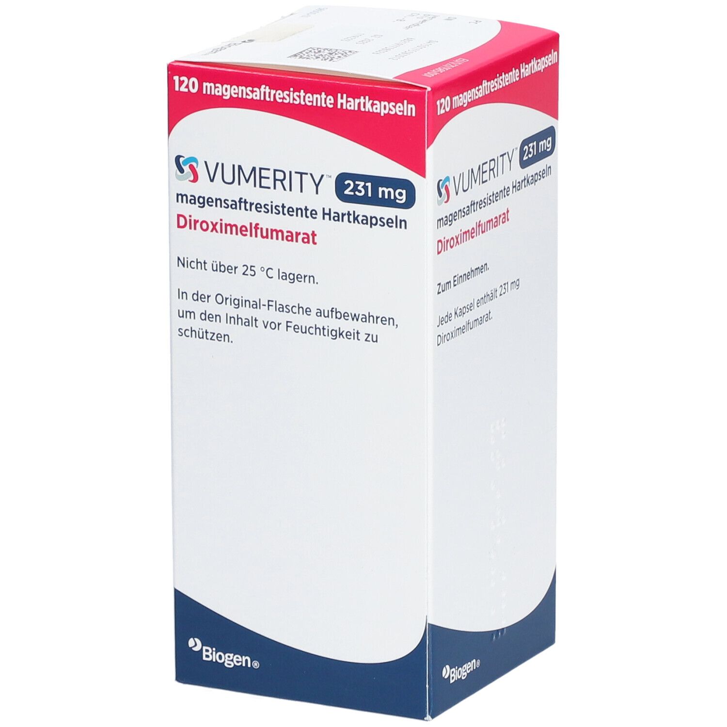 Vumerity 231 mg magensaftres.Hartkapseln 30 Tage 120 St Magensaftresistente Hartkapseln