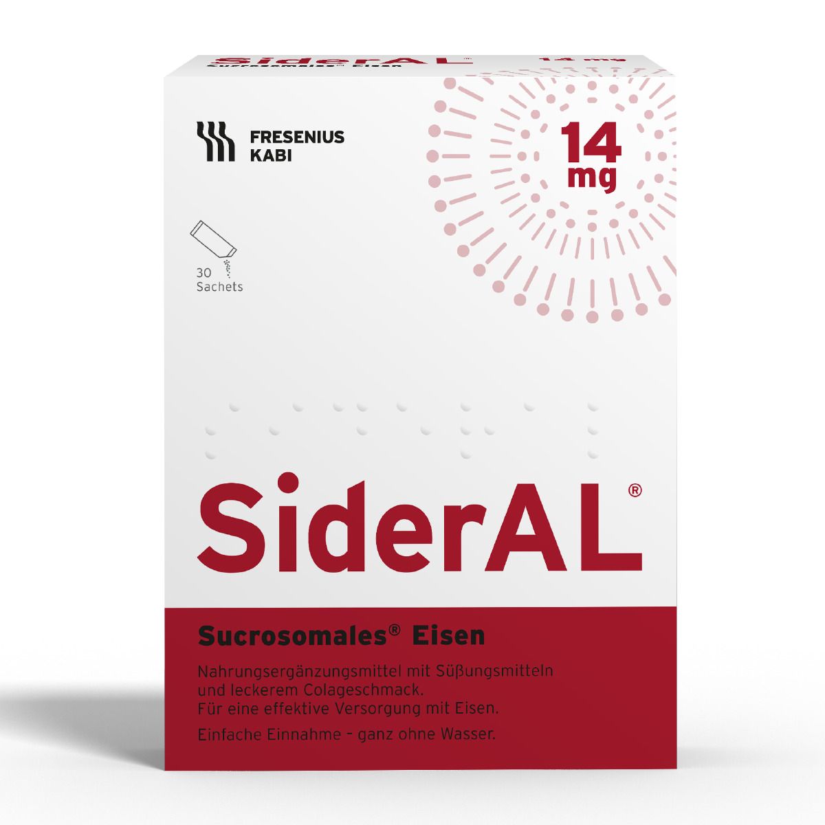 SiderAL® Eisen 14mg Cola mit Vitamin C | Nahrungsergänzungsmittel bei erhöhtem Eisenbedarf in der Stillzeit & beim Sport