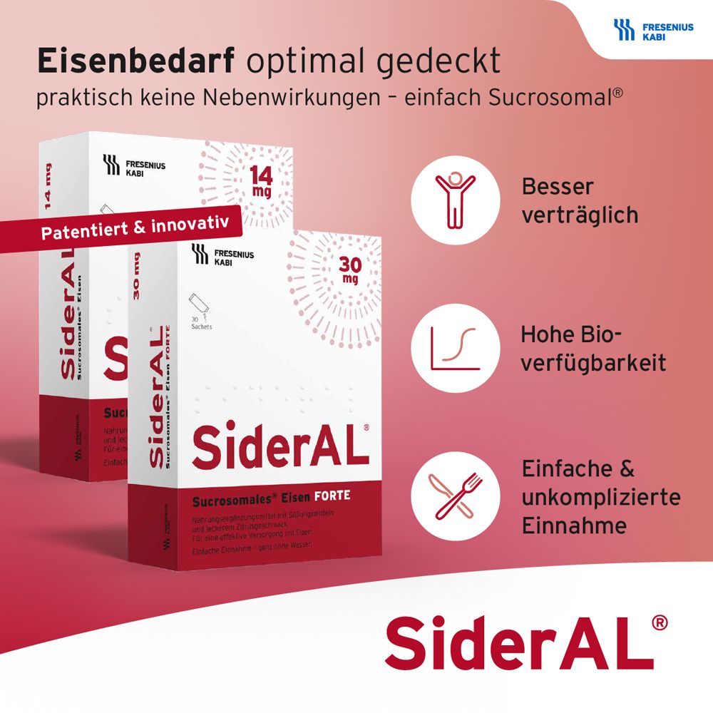 Sideral Eisen 14 mg Cola Sachets Granulat 30 St