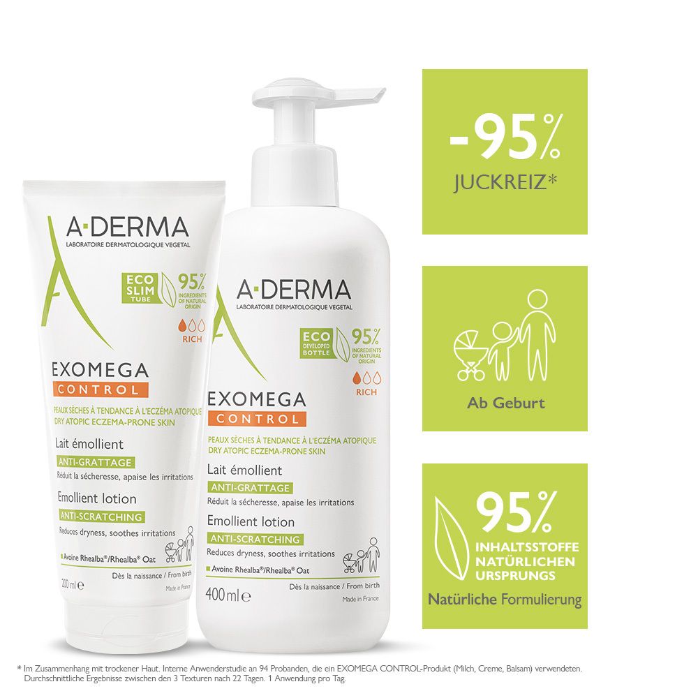 A-Derma Exomega Control Milch rückfettend 400 ml