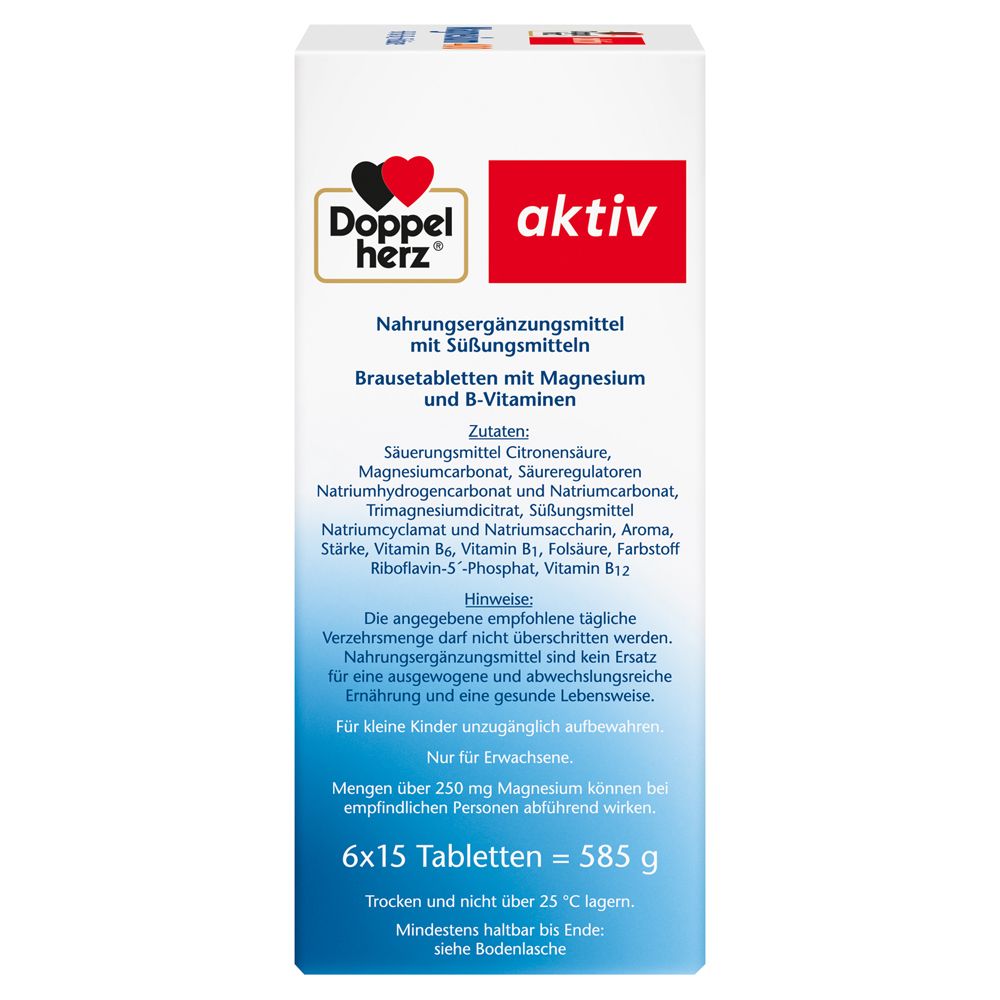 Doppelherz® Aktiv Magnesium 400 + B1 + B6 + B12 + Folsäure ...