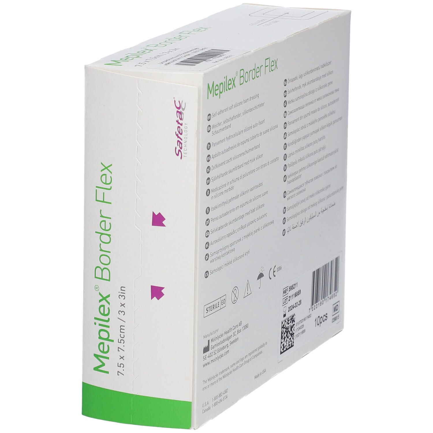 Mepilex® Border Flex 7,5 x 7,5 cm
