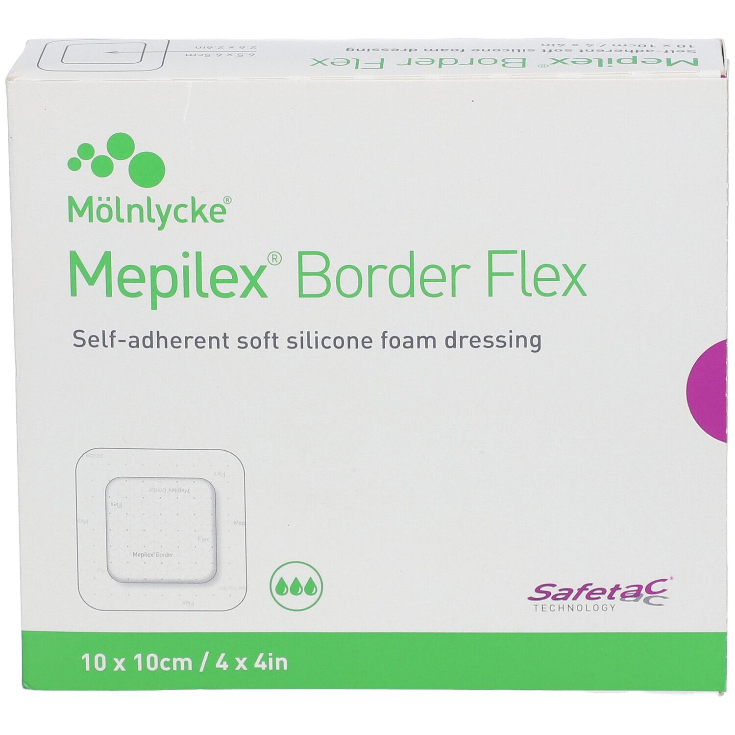 Mepilex® Border Flex 10 x 10 cm