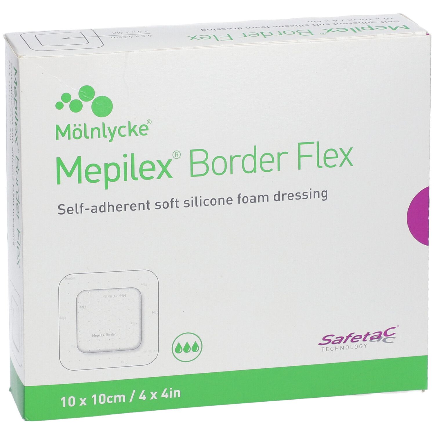 Mepilex® Border Flex 10 x 10 cm