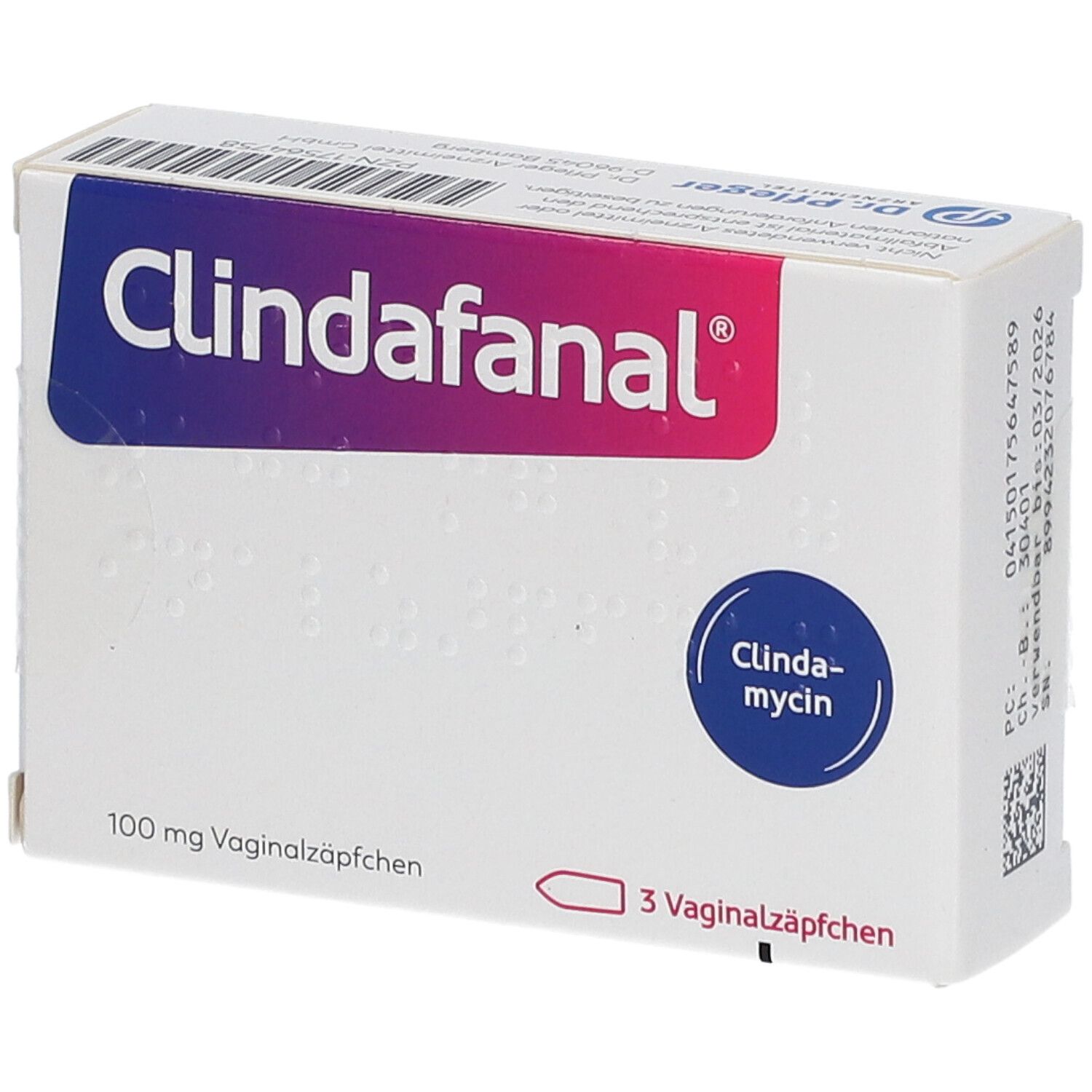 CLINDAFANAL 100 mg Vaginalzäpfchen