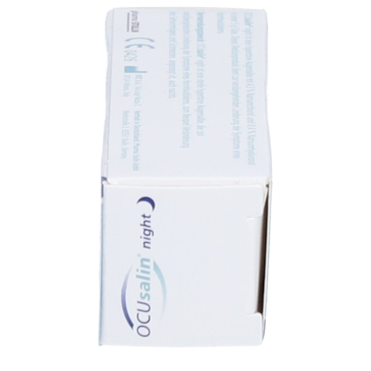 Schachtel OCUsalin night. Blau-weiß. Aufschrift: OCUsalin night.