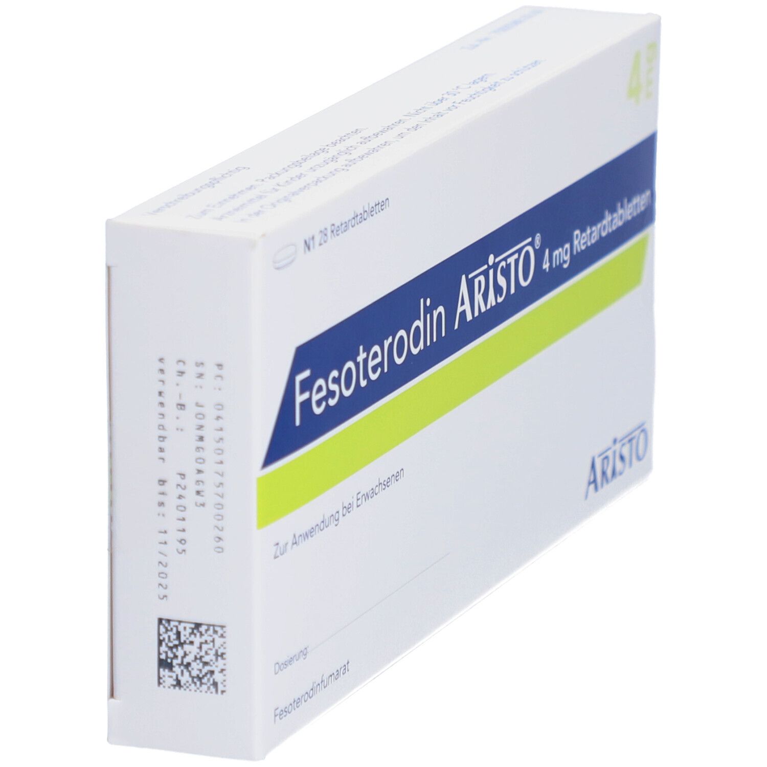 Fesoterodin AL 4 mg Retardtabletten 28 St Retard-Tabletten