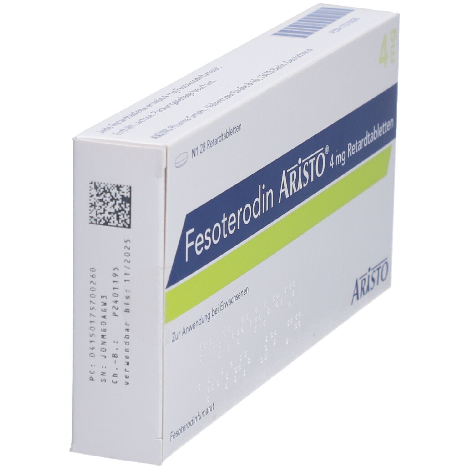 FESOTERODIN Aristo 4 mg Retardtabletten