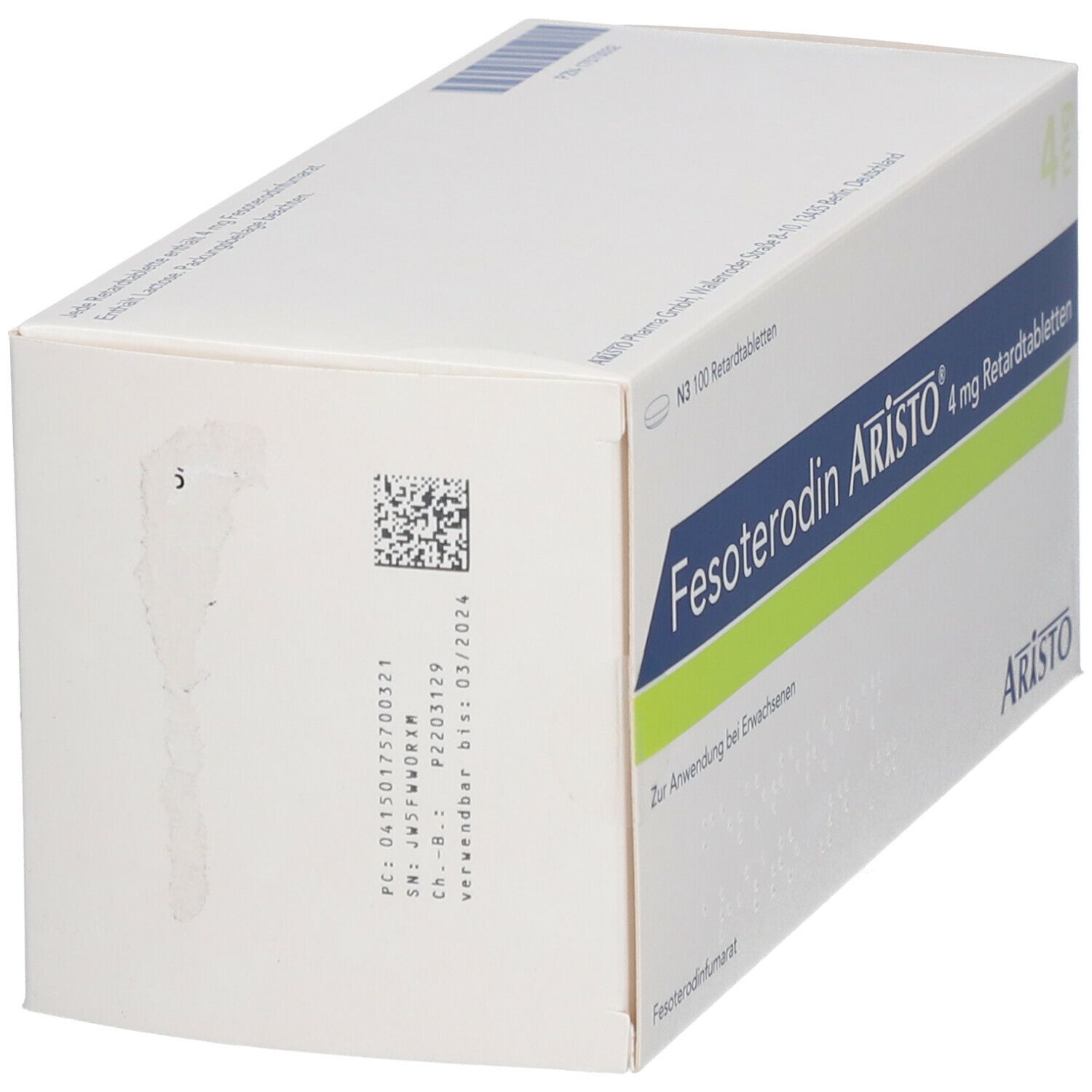 FESOTERODIN Aristo 4 mg Retardtabletten