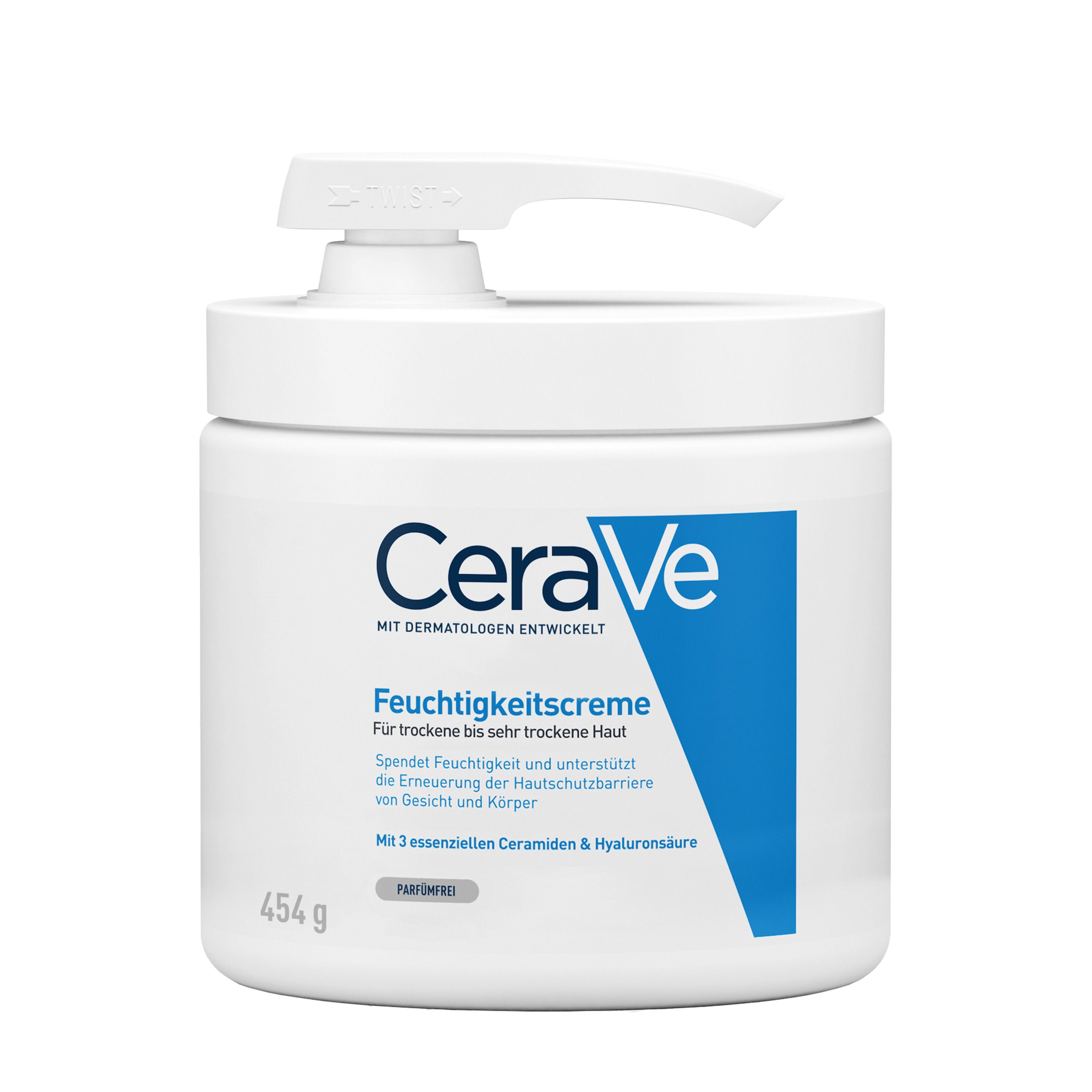CeraVe Feuchtigkeitscreme: feuchtigkeitsspendende Körpercreme für trockene bis sehr trockene Haut +CeraVe Feuchtigkeitsspendende Reinigungslotion 20 ml GRATIS