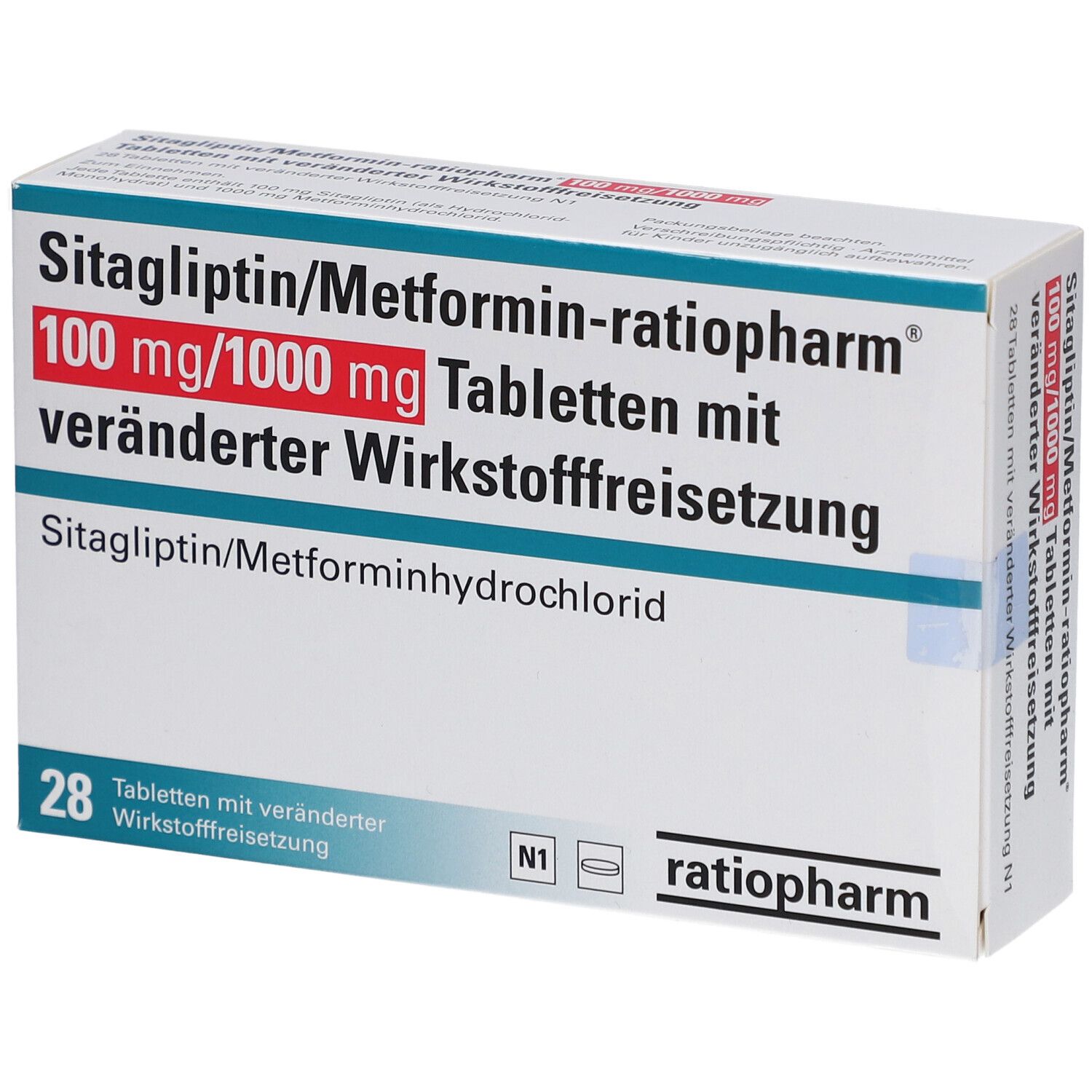 Sitagliptin/Metformin-ratiopharm® 100mg/1000mg