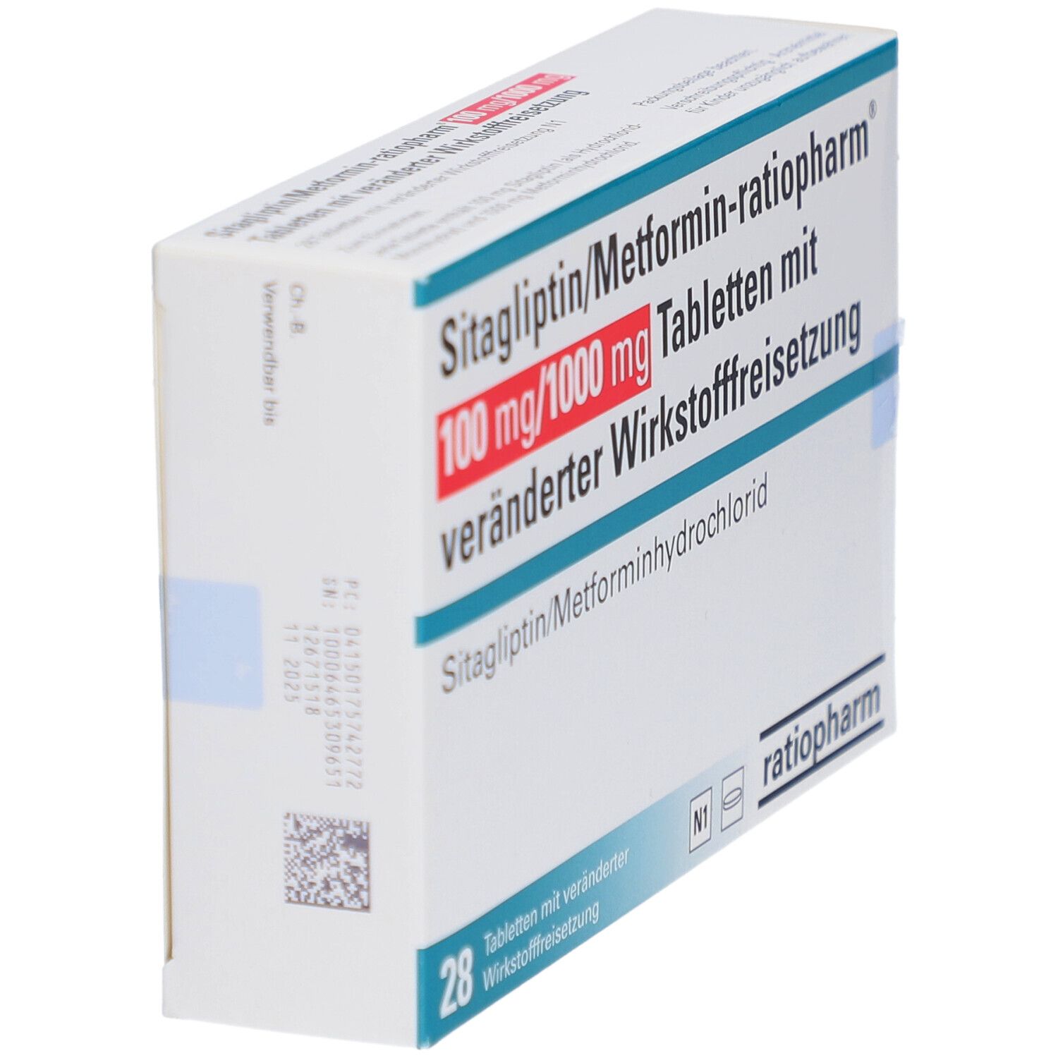 Sitagliptin/Metformin-ratiopharm® 100mg/1000mg