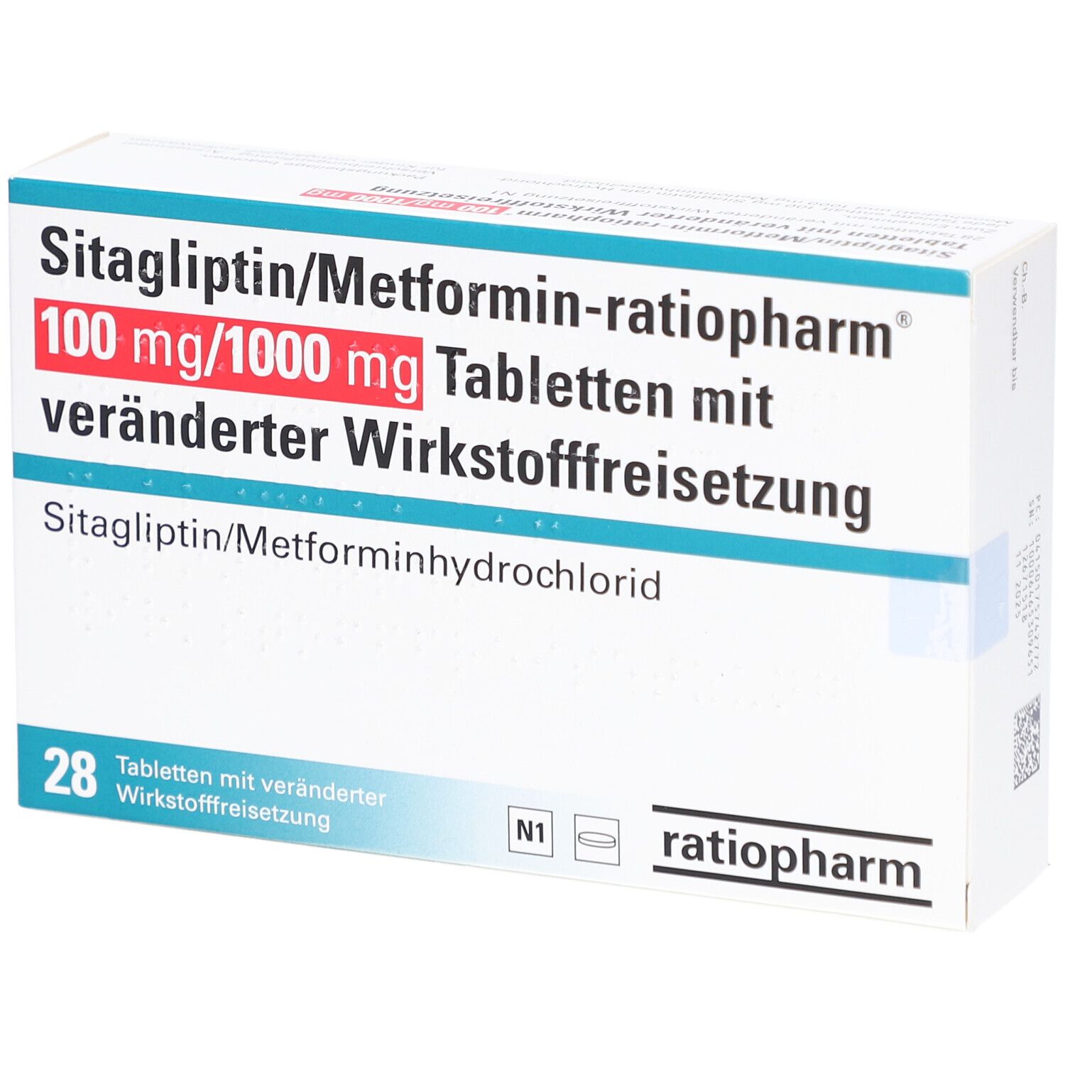 Sitagliptin/Metformin-ratiopharm® 100mg/1000mg
