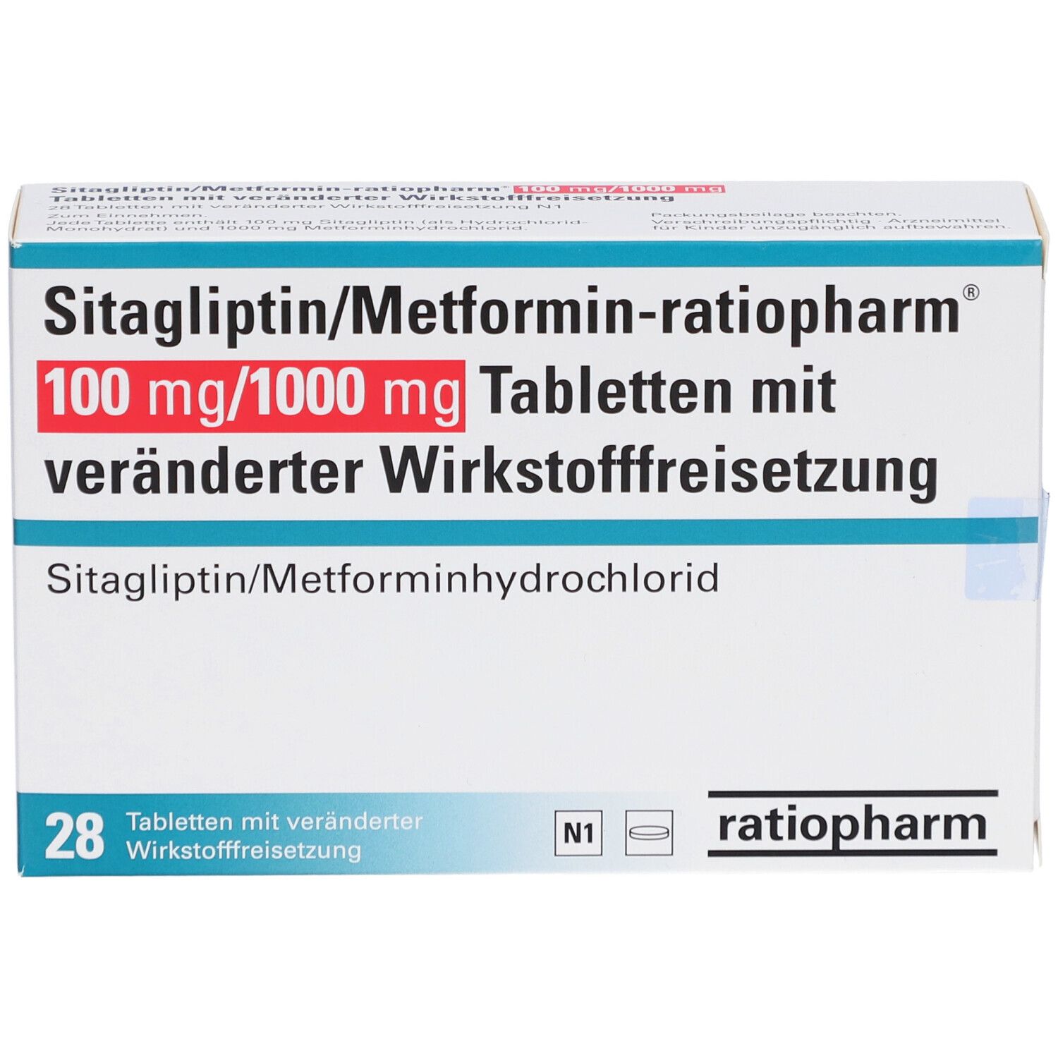 Sitagliptin/Metformin-ratiopharm® 100mg/1000mg