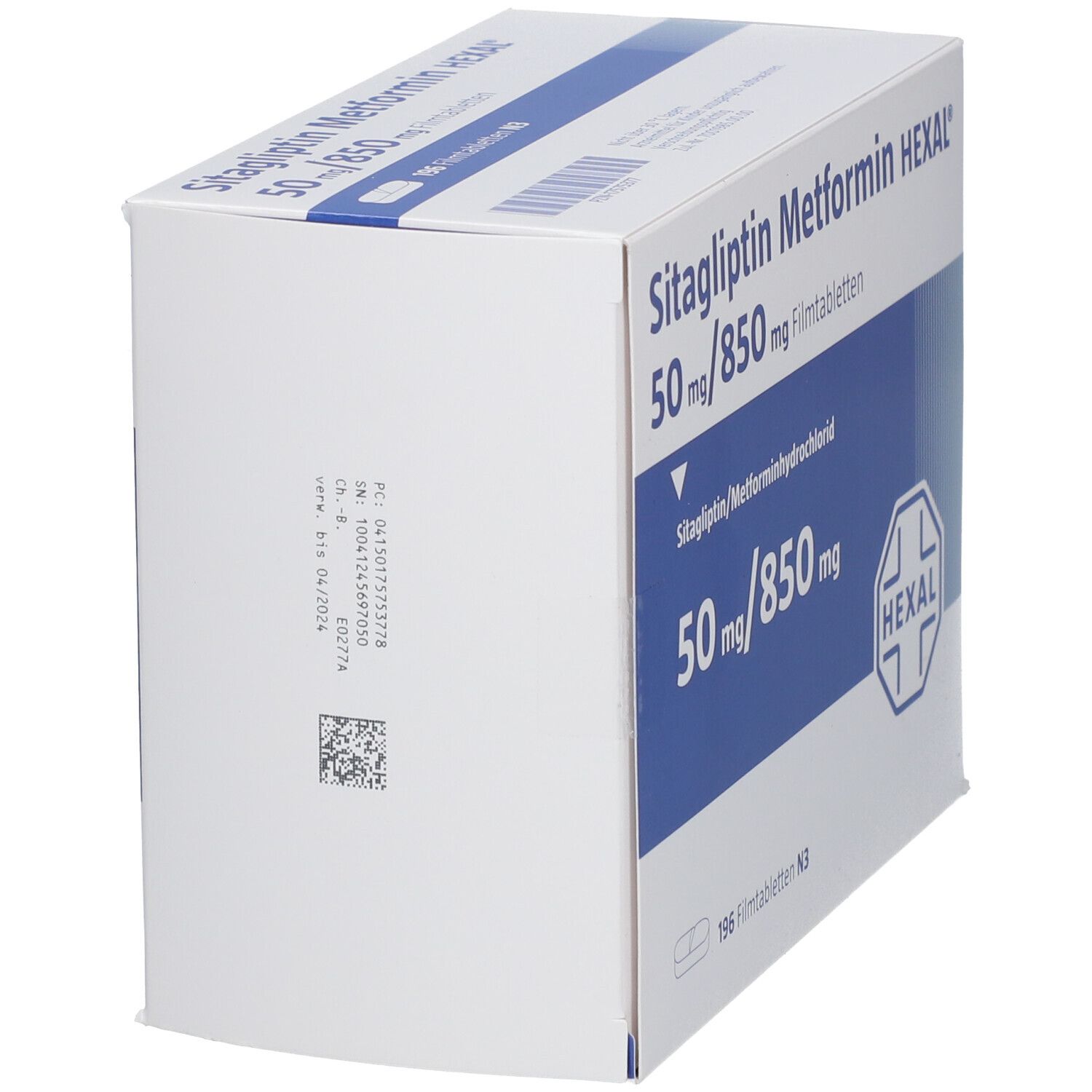 Sitagliptin Metformin Hexal 50 mg/850 mg Filmtabl. 56 St Filmtabletten