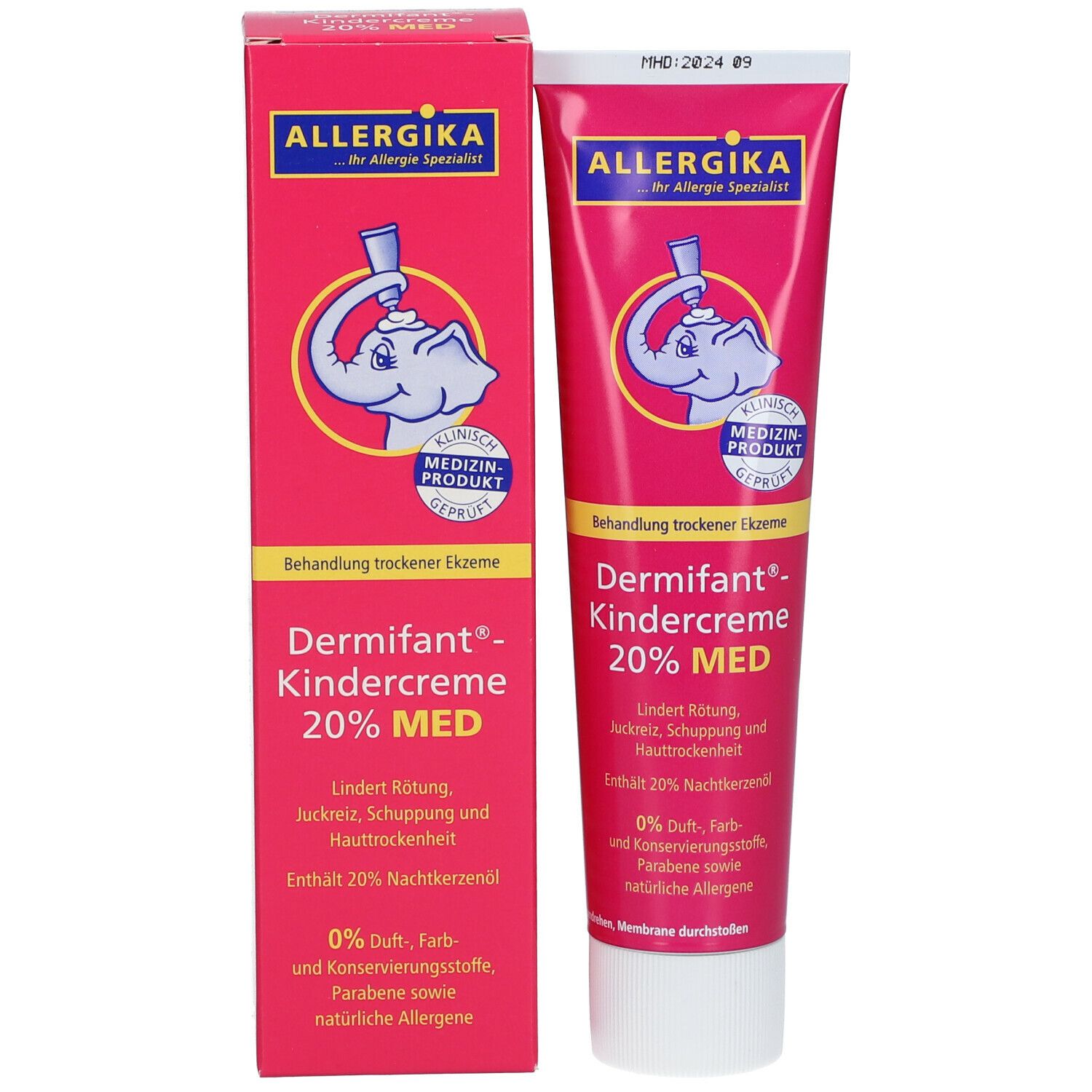 Dermifant® Kindercreme 20% MED - Kortisonfreie Behandlung trockener Ekzeme bei Babys und Kindern - Jetzt 2€ sparen mit Code "allmed2"