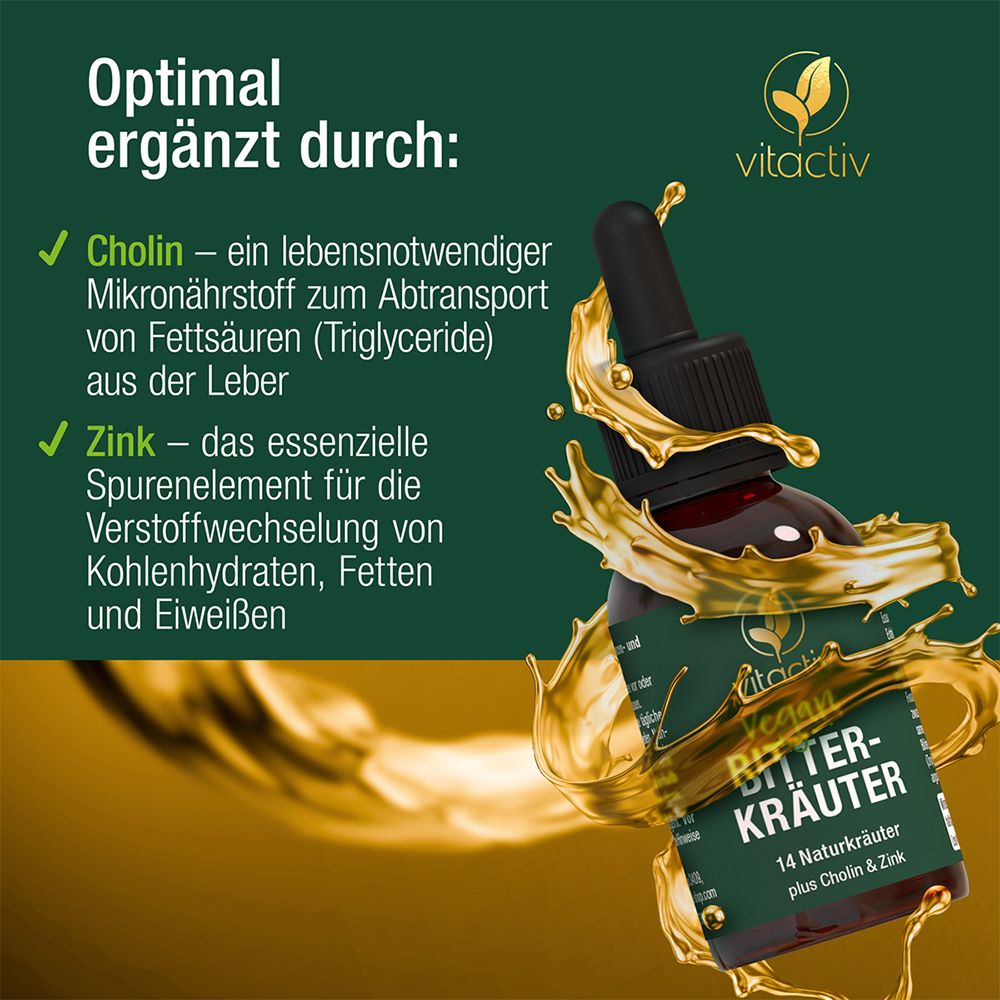 Vitactiv Bitterkräuter Tropfen ohne Alkohol