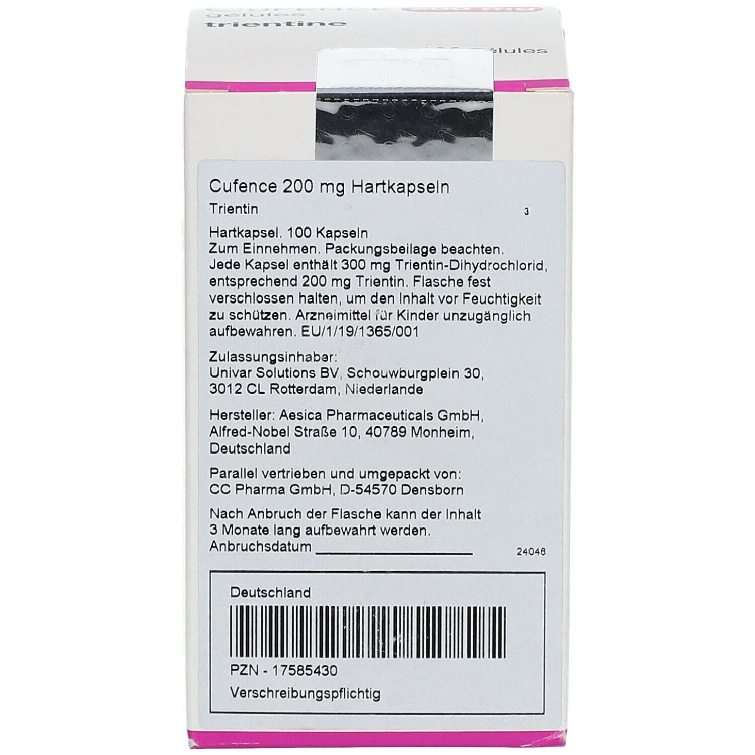 CUFENCE 200 mg Hartkapseln