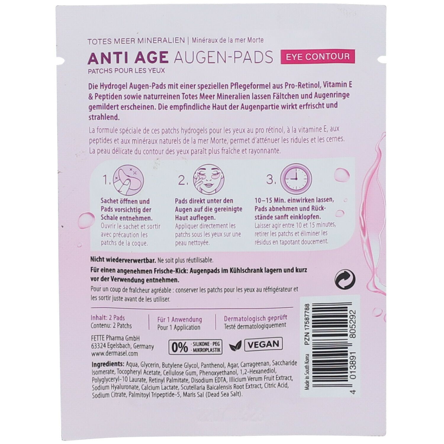 Dermasel Totes Meer Anti-Age Augen-Pads