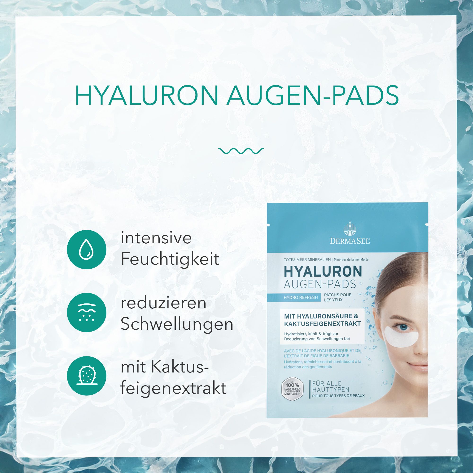 Dermasel Totes Meer Hyaluron Augen-Pads