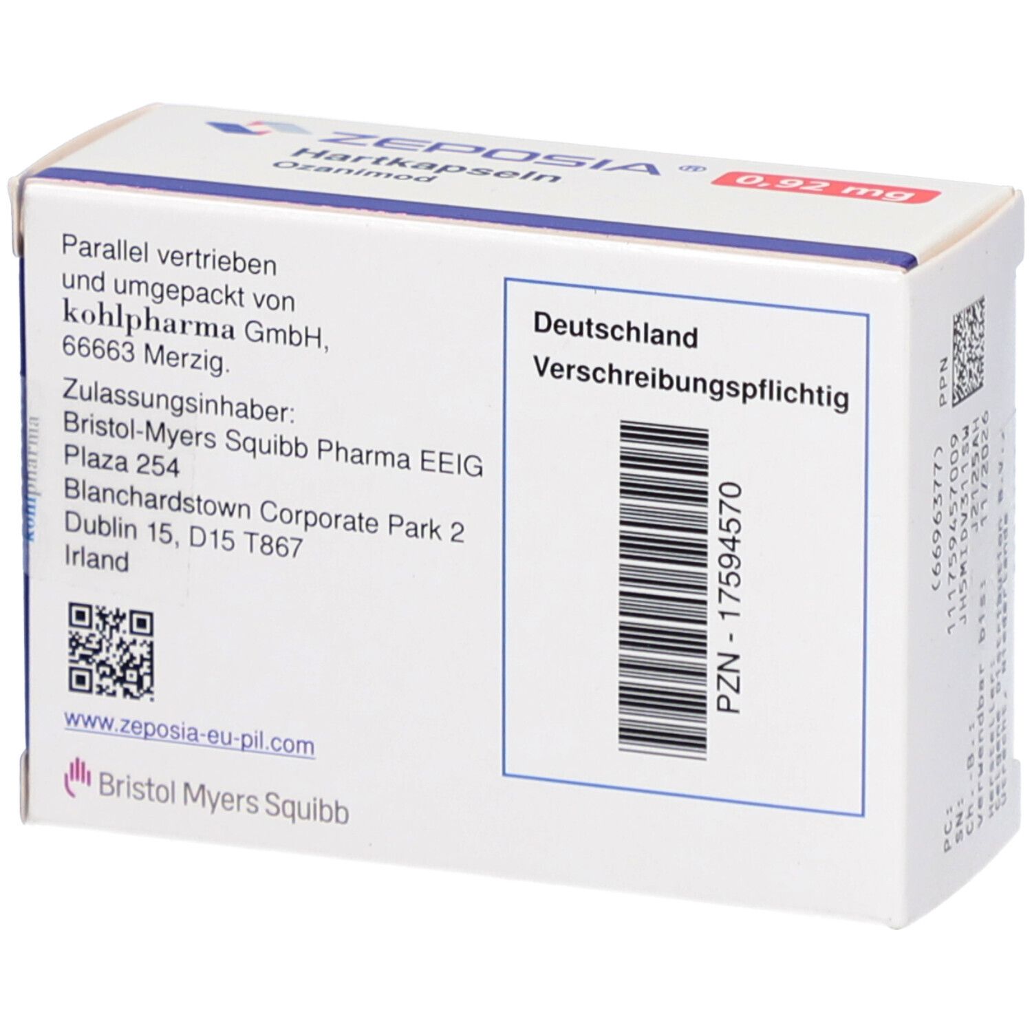 ZEPOSIA 0,92 mg Hartkapseln