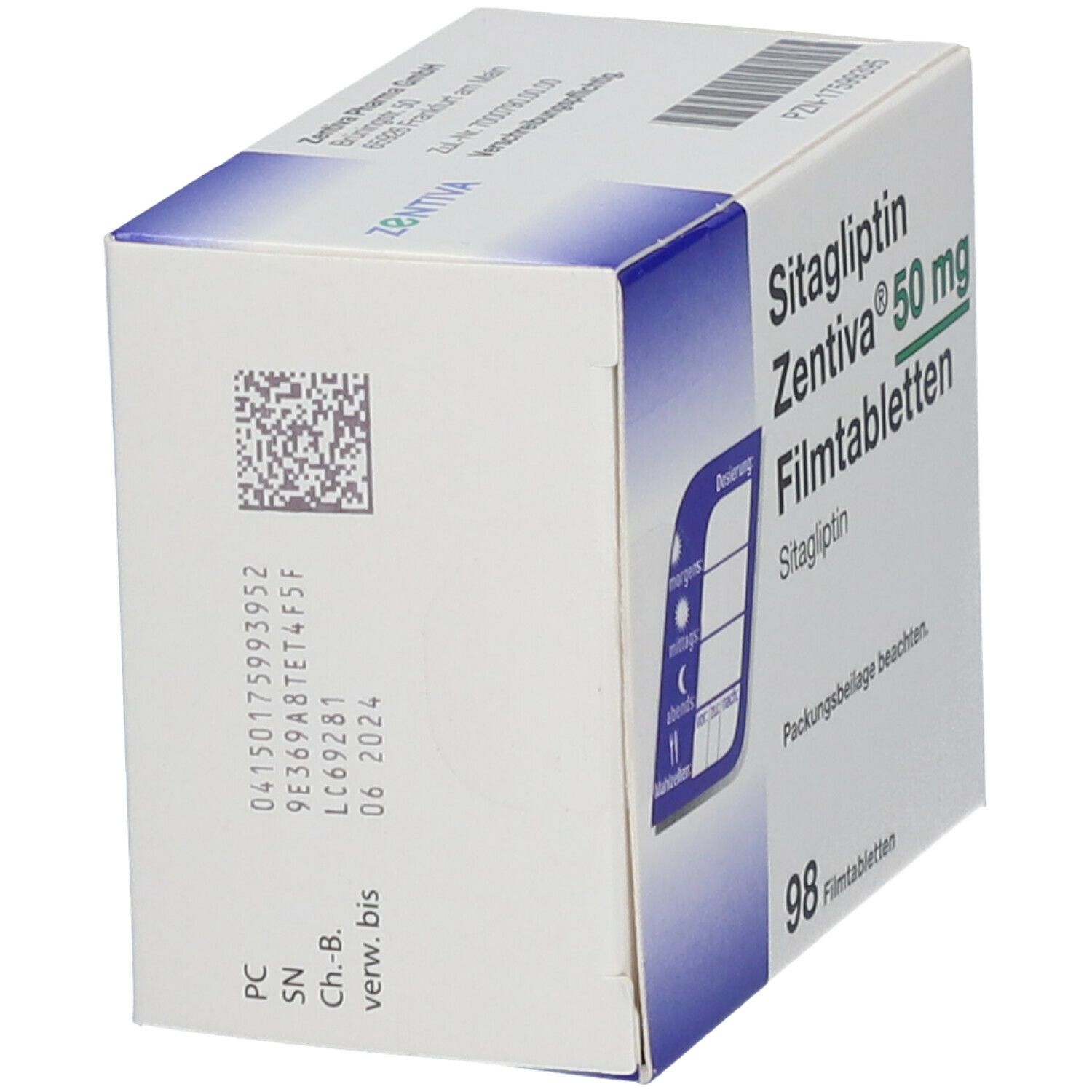 Sitagliptin Zentiva 50 mg Filmtabletten 98 St