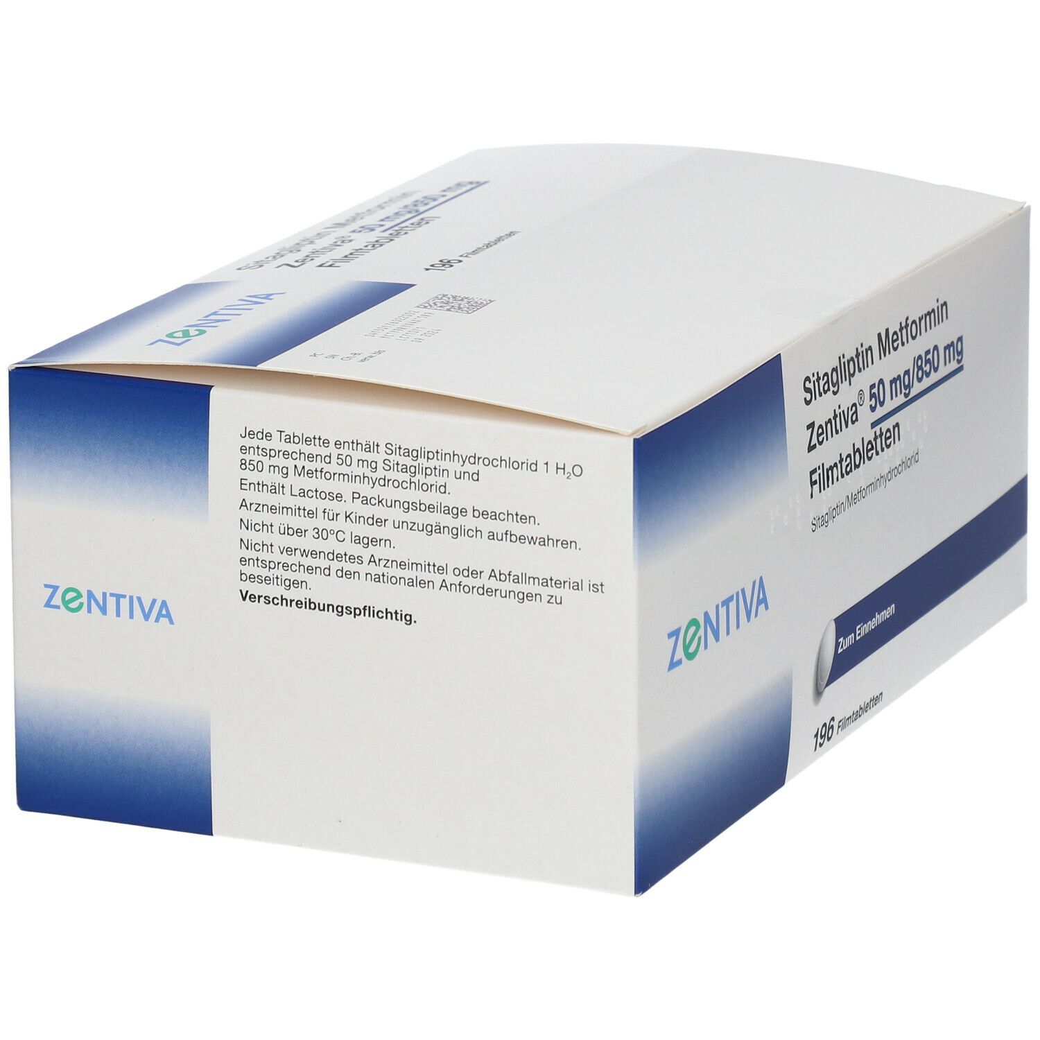 Sitagliptin Metformin Zentiva 50 mg/850 mg FTA 56 St Filmtabletten