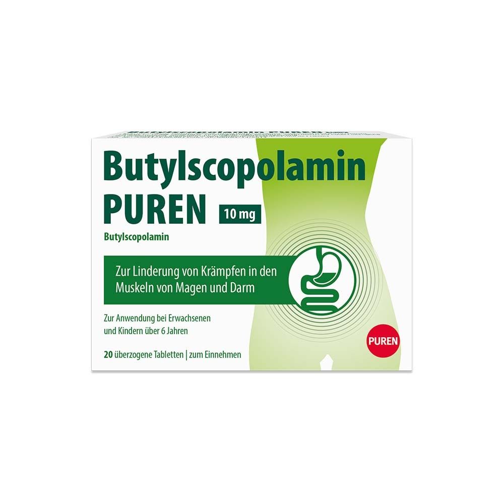 Butylscopolamin PUREN 10 mg überzogene Tabletten