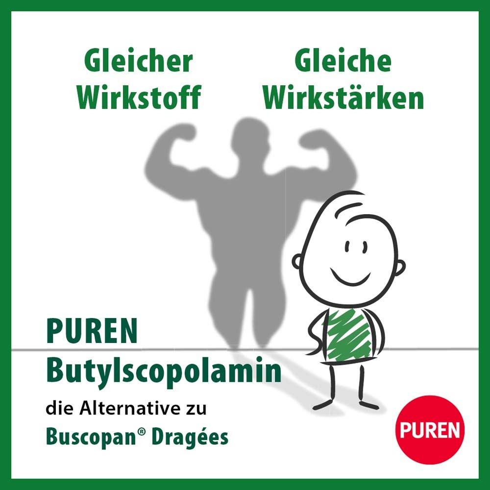 Butylscopolamin PUREN 10 mg überzogene Tabletten