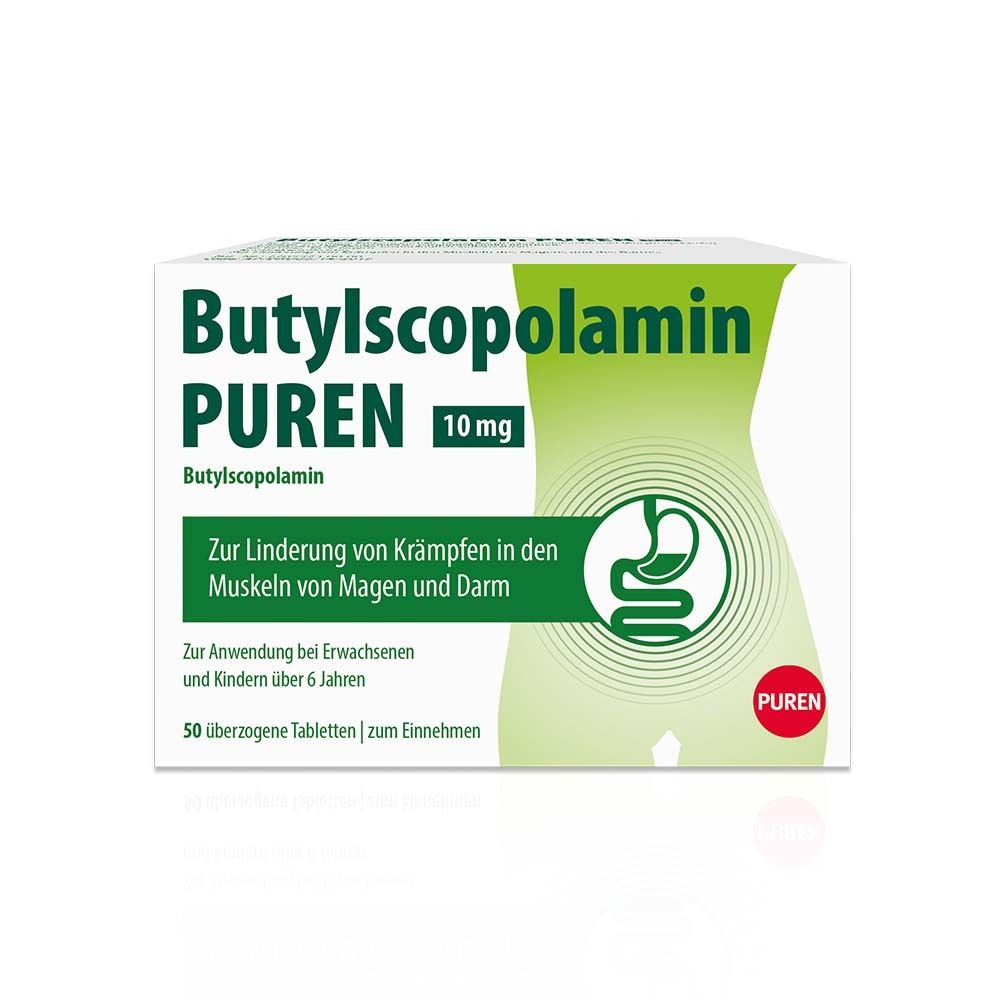 Butylscopolamin PUREN 10 mg überzogene Tabletten