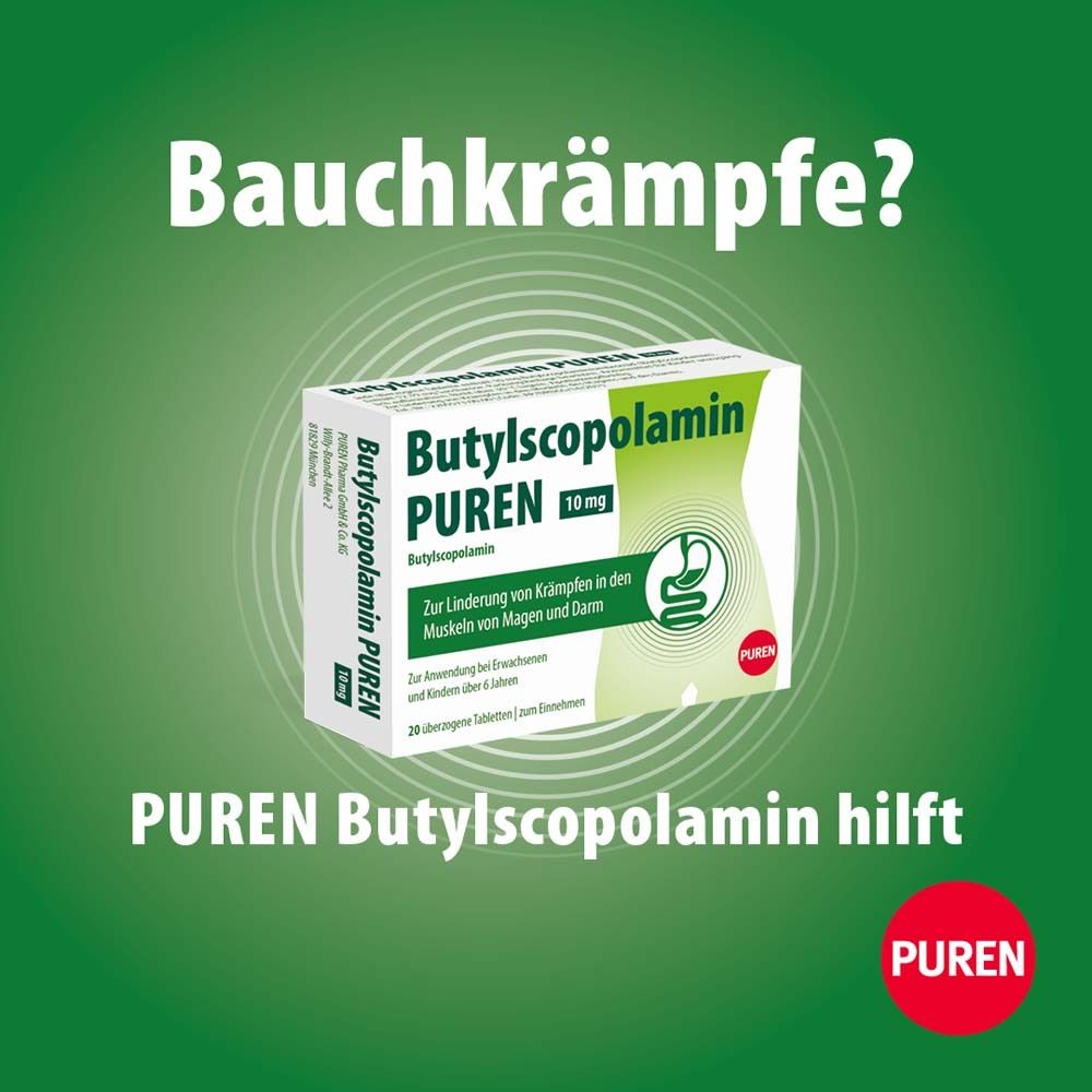 Butylscopolamin PUREN 10 mg überzogene Tabletten