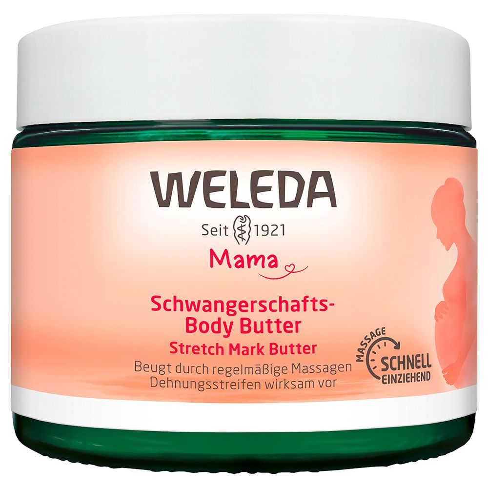 Weleda Mama Schwangerschafts-Body Butter - beugt Dehnungsstreifen vor und zieht schnell ein