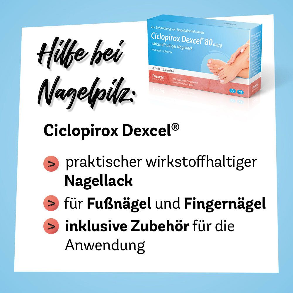 Ciclopirox Dexcel 80 mg/g wirkstoffhaltiger Nagellack