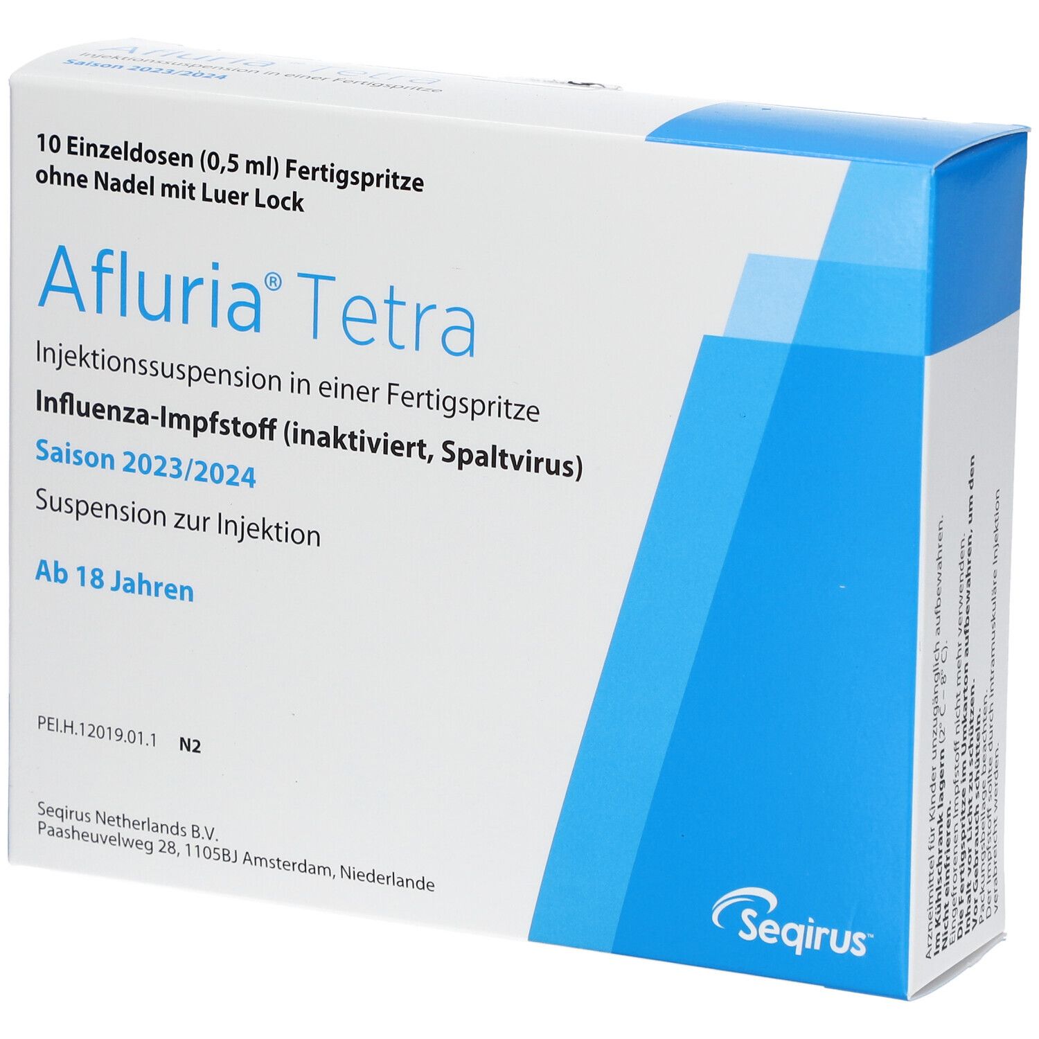 AFLURIA TETRA 2023 2024 Inj Susp F Spr O Kan Le 10x0 5 Ml Mit Dem E   D17620971 P10 