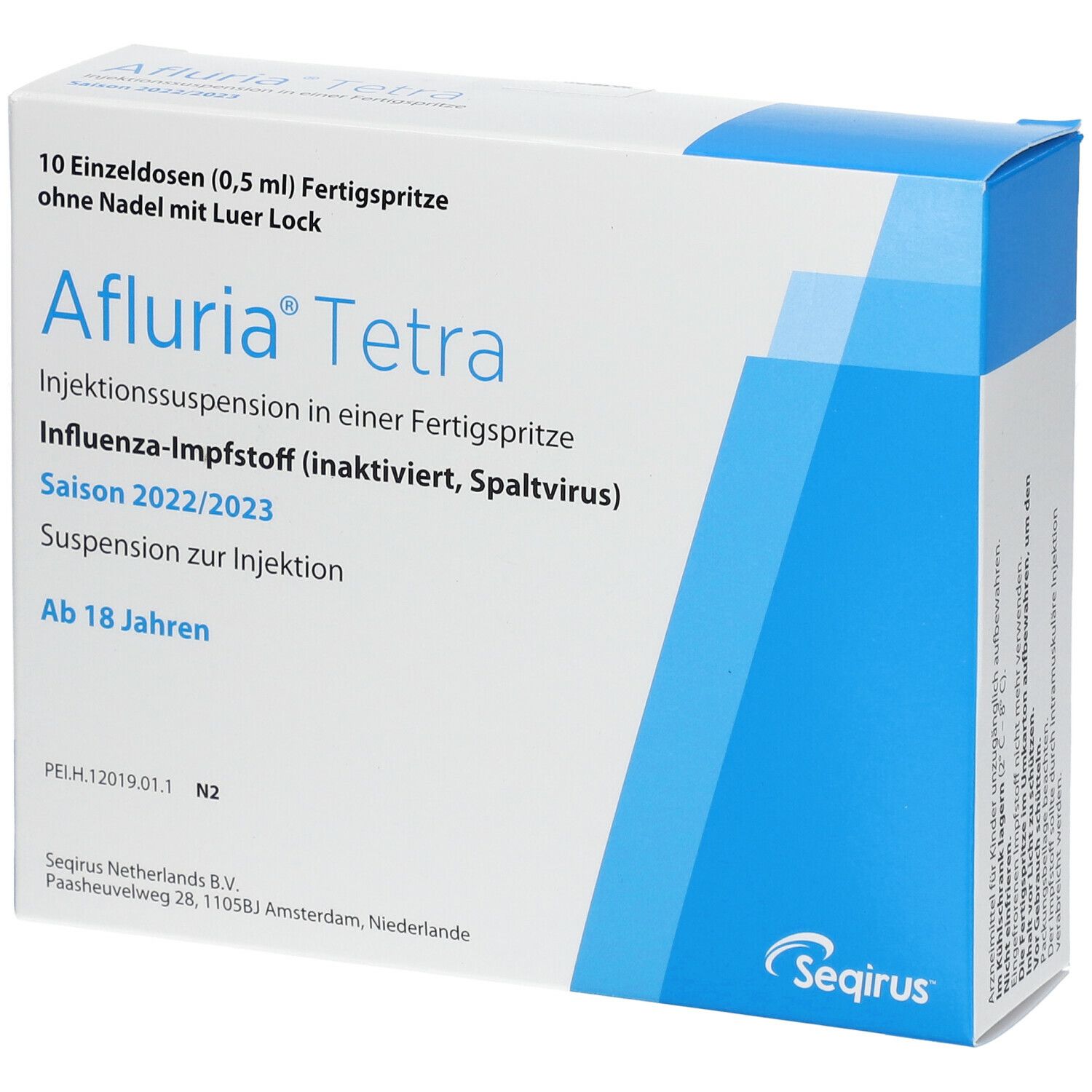 Afluria® Tetra 20222023 Inj.-Susp.F-Spr.o.Kanüle 10x0,5 ml mit dem  E-Rezept kaufen - SHOP APOTHEKE