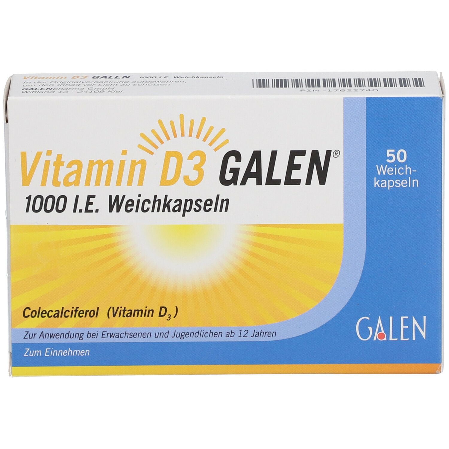 VITAMIN D3 GALEN 1000 I.E. Weichkapseln