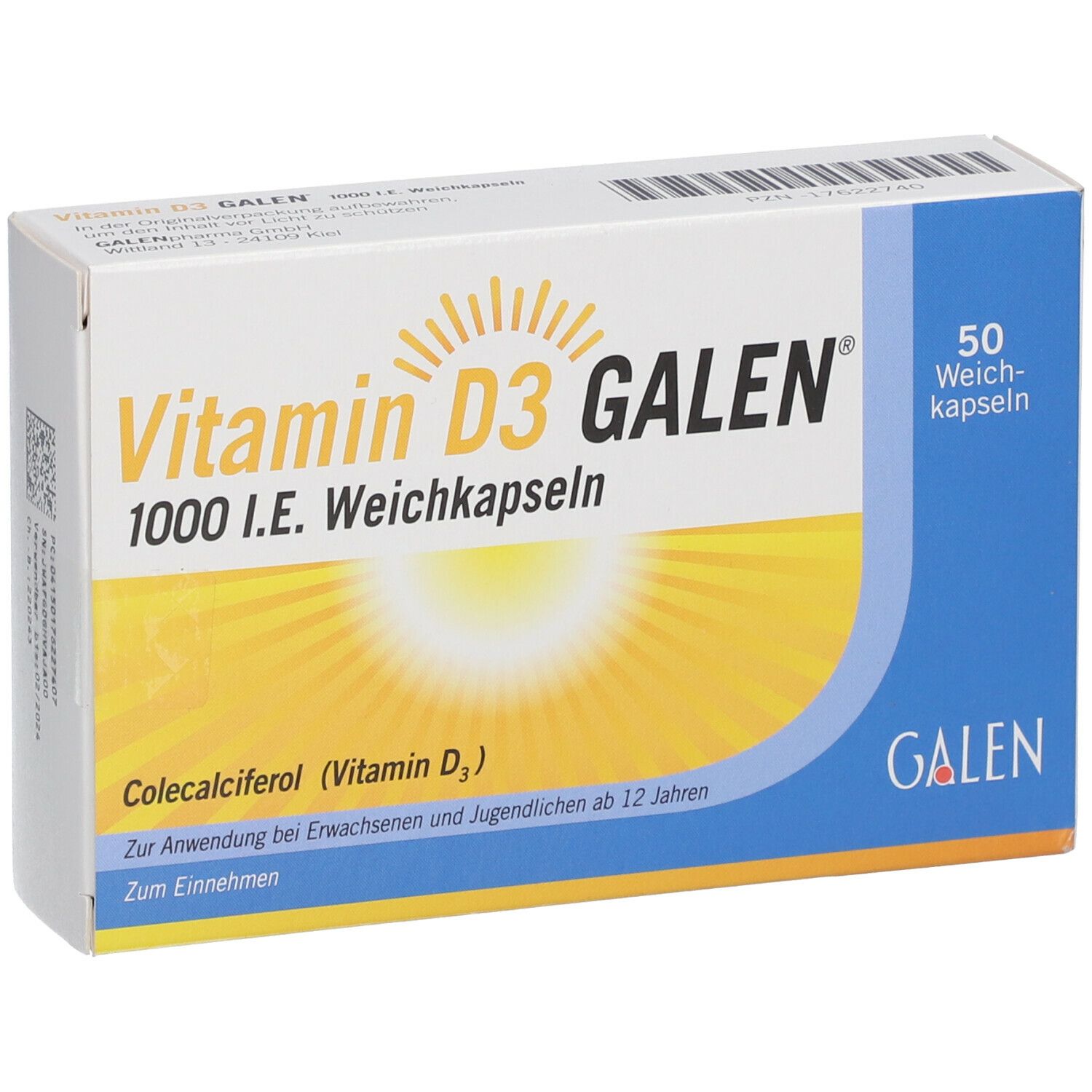 VITAMIN D3 GALEN 1000 I.E. Weichkapseln