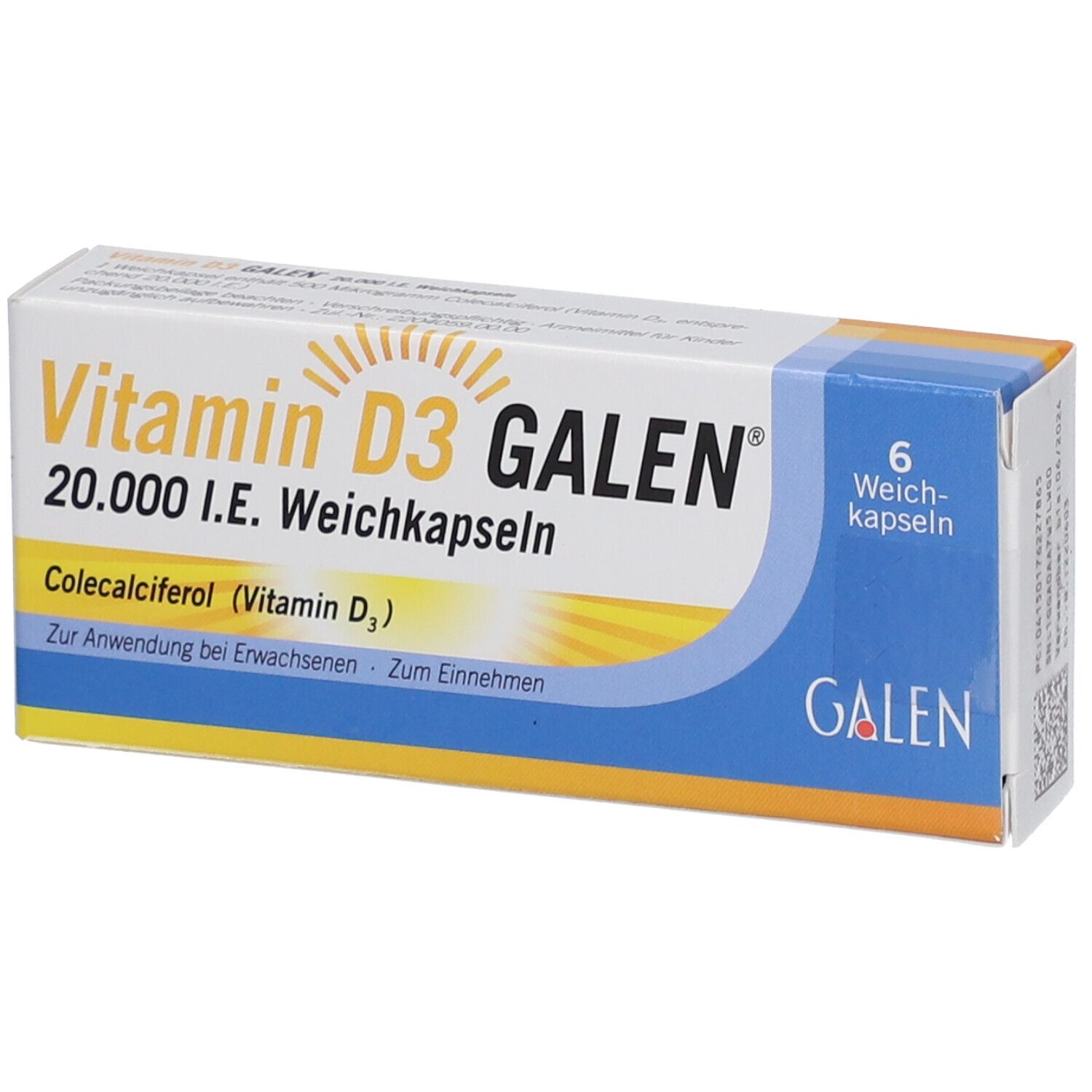 VITAMIN D3 GALEN 20.000 I.E. Weichkapseln