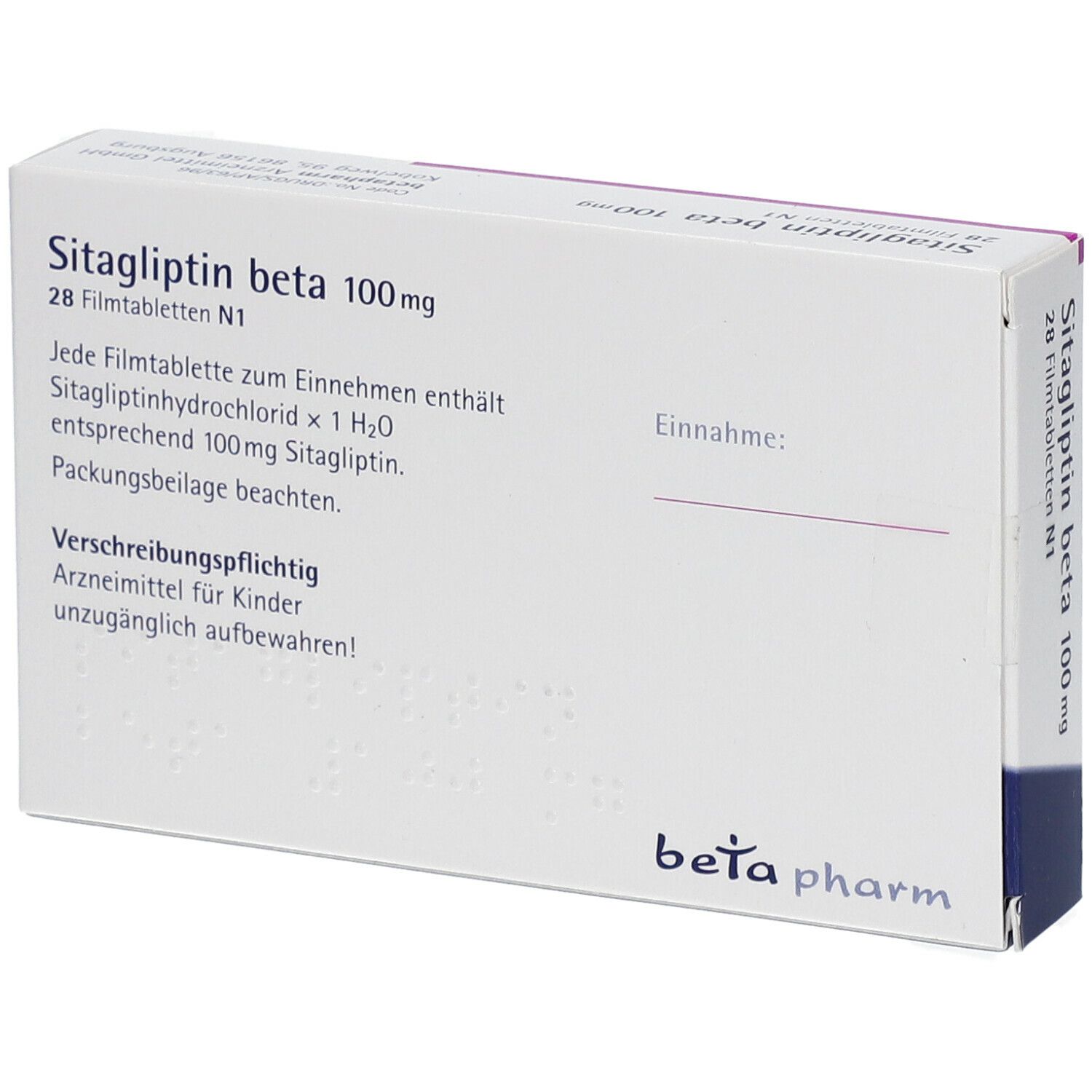 SITAGLIPTIN beta 100 mg Filmtabletten