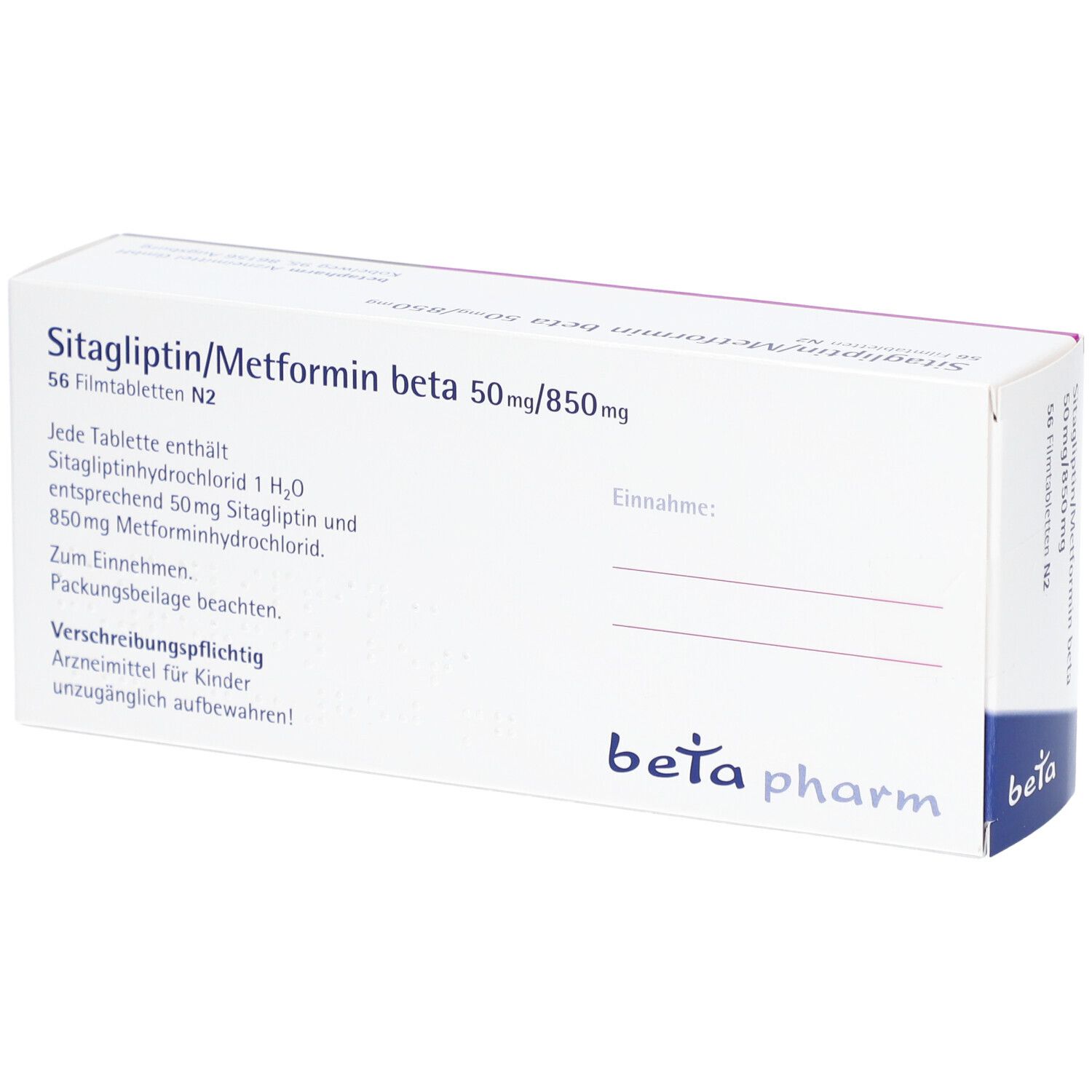 SITAGLIPTIN/Metformin beta 50 mg/850 mg Filmtabl.