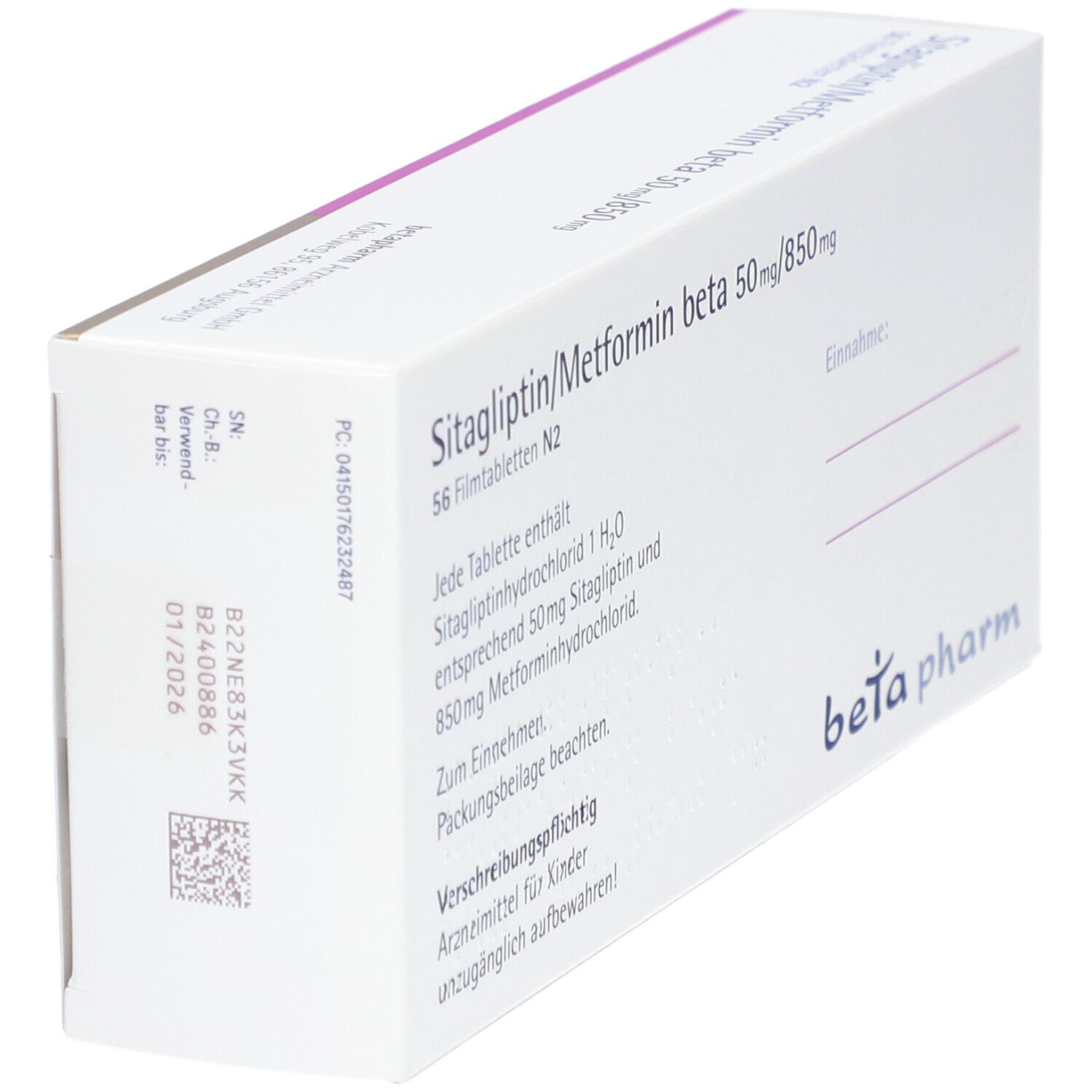 SITAGLIPTIN/Metformin beta 50 mg/850 mg Filmtabl.