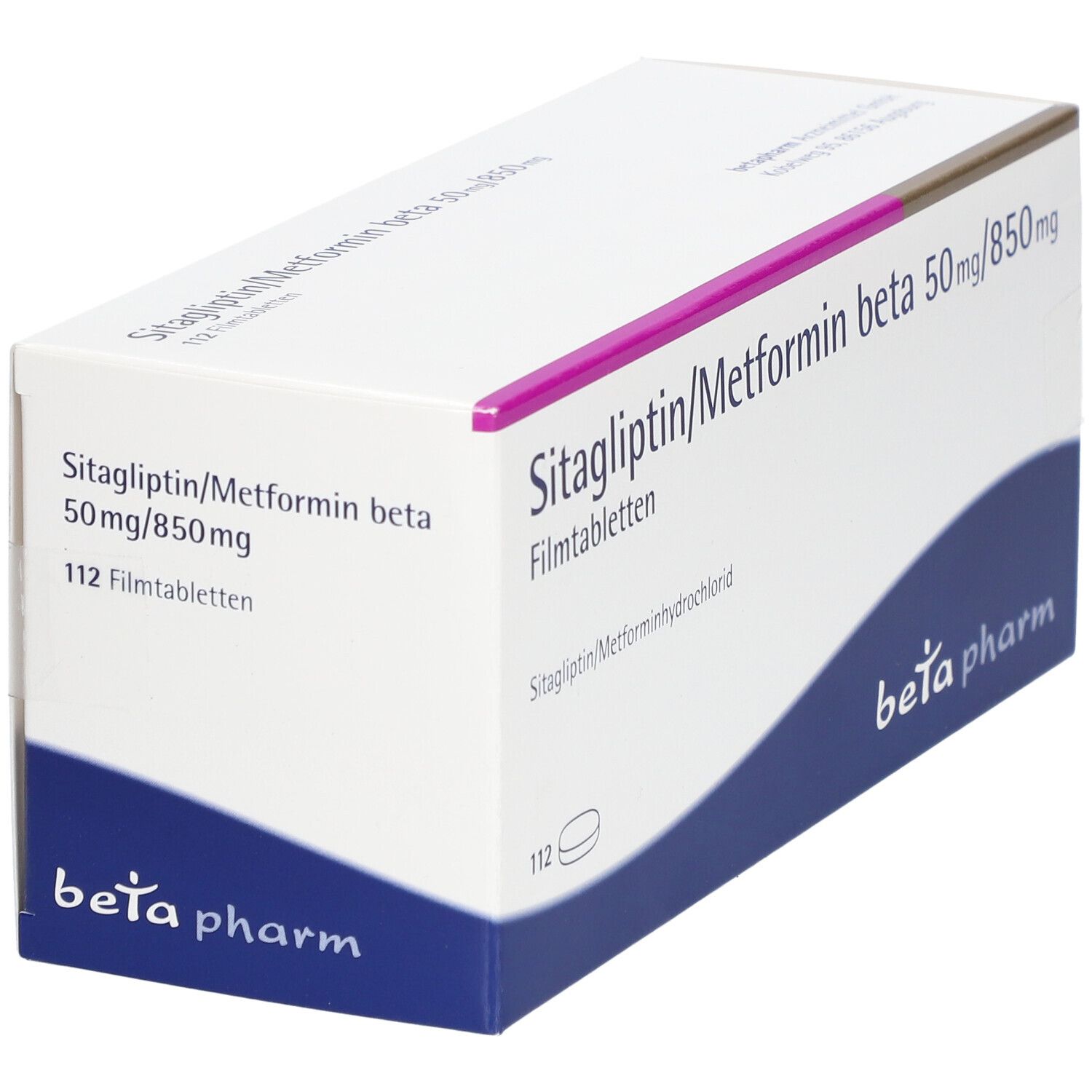 SITAGLIPTIN/Metformin beta 50 mg/850 mg Filmtabl. 112 St Filmtabletten