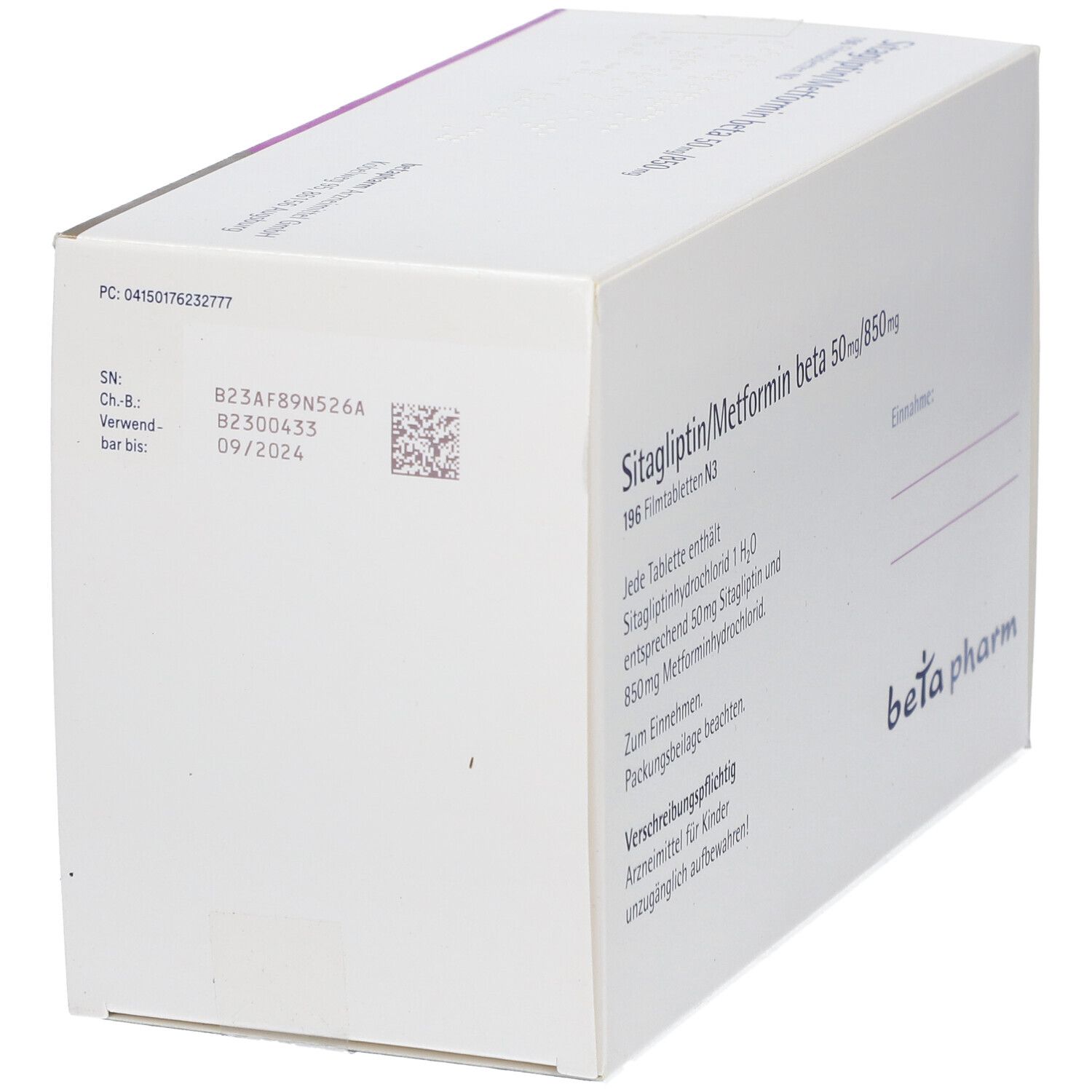SITAGLIPTIN/Metformin beta 50 mg/850 mg Filmtabl.
