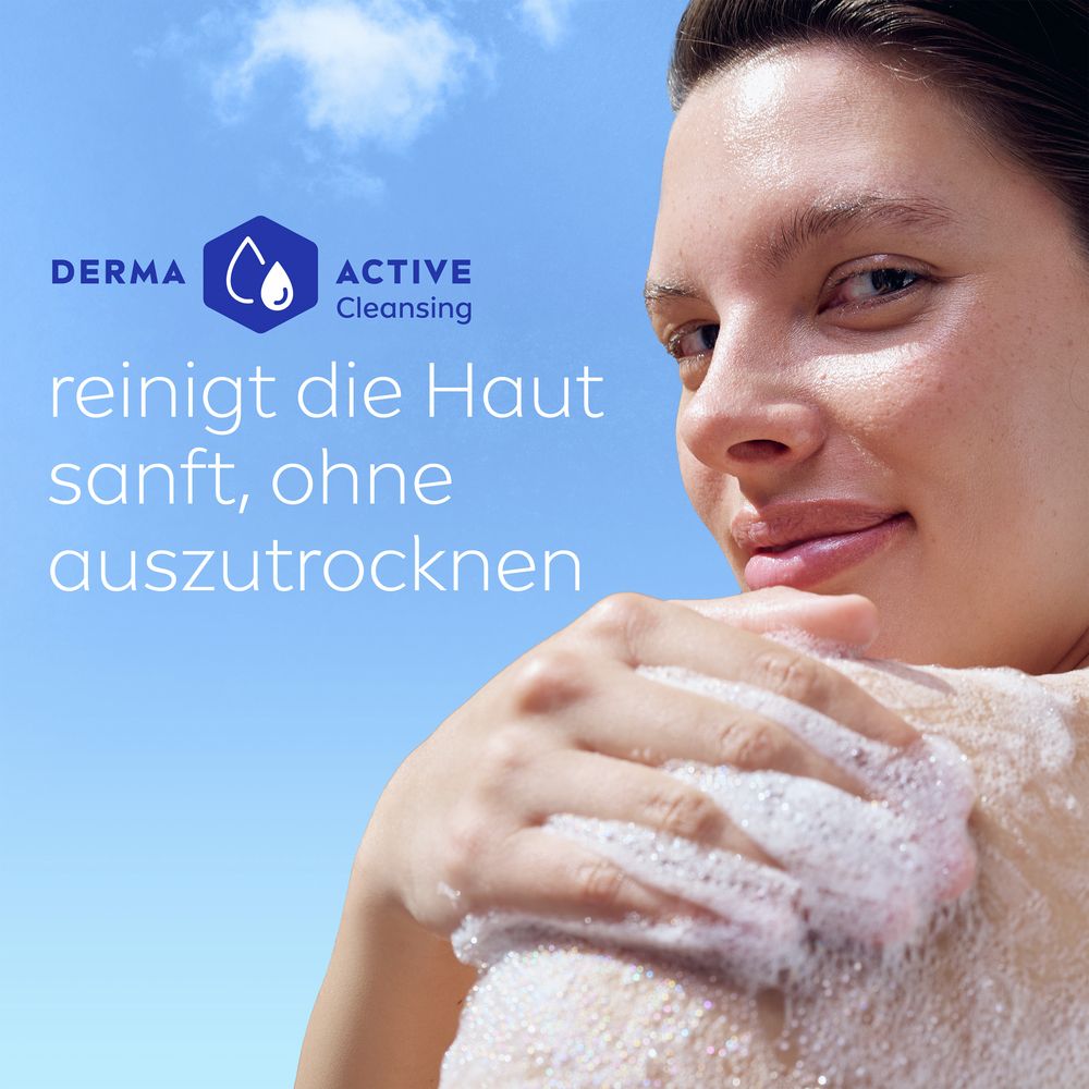 NIVEA Duschöl reinigt die Haut sanft, ohne auszutrocknen. Dermatologisch bestätigt.