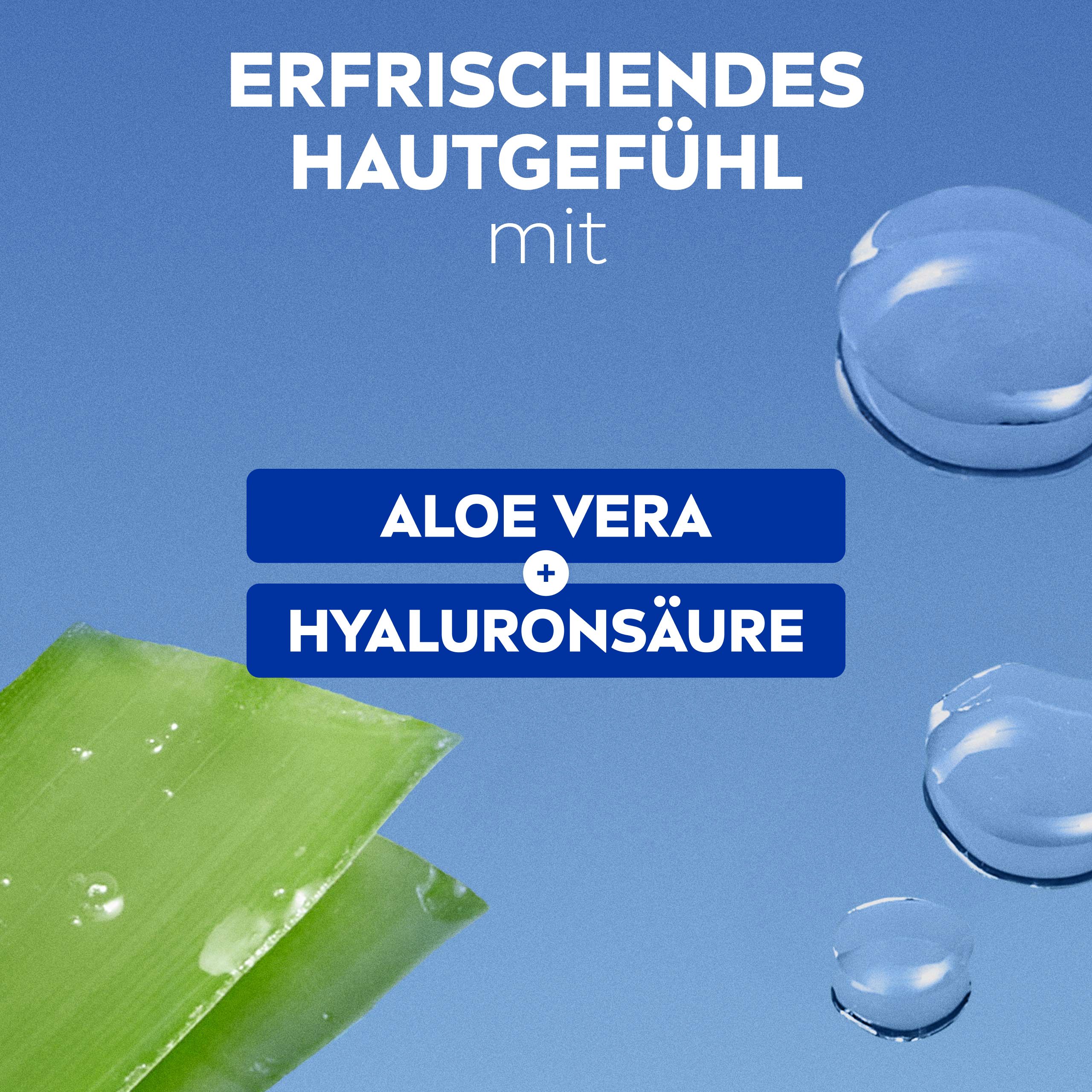 NIVEA Erfrischendes Waschgel mit Aloe Vera und Hyaluronsäure für erfrischtes Hautgefühl.