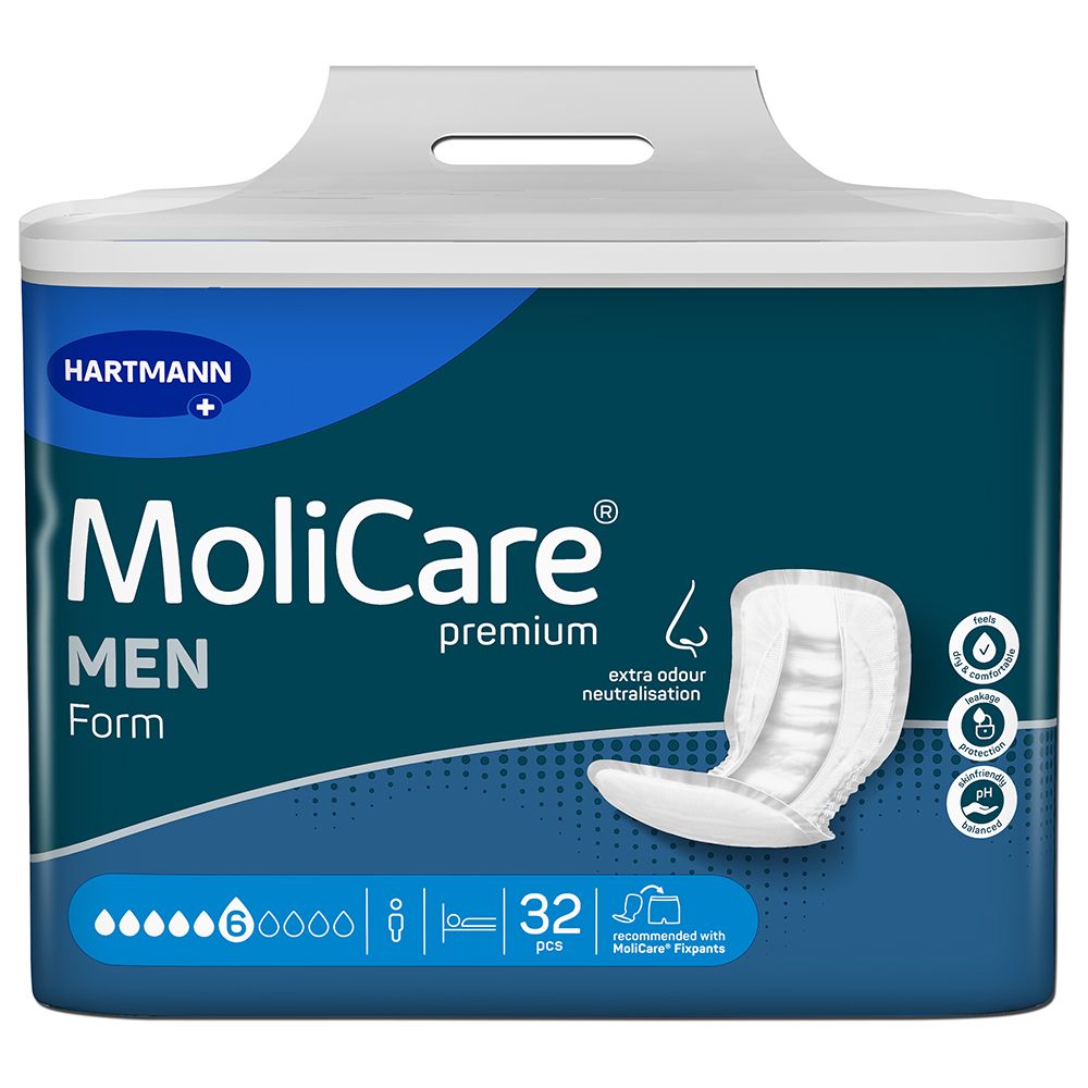 Molicare Premium Form MEN 6 Tropfen 32 St Einlagen