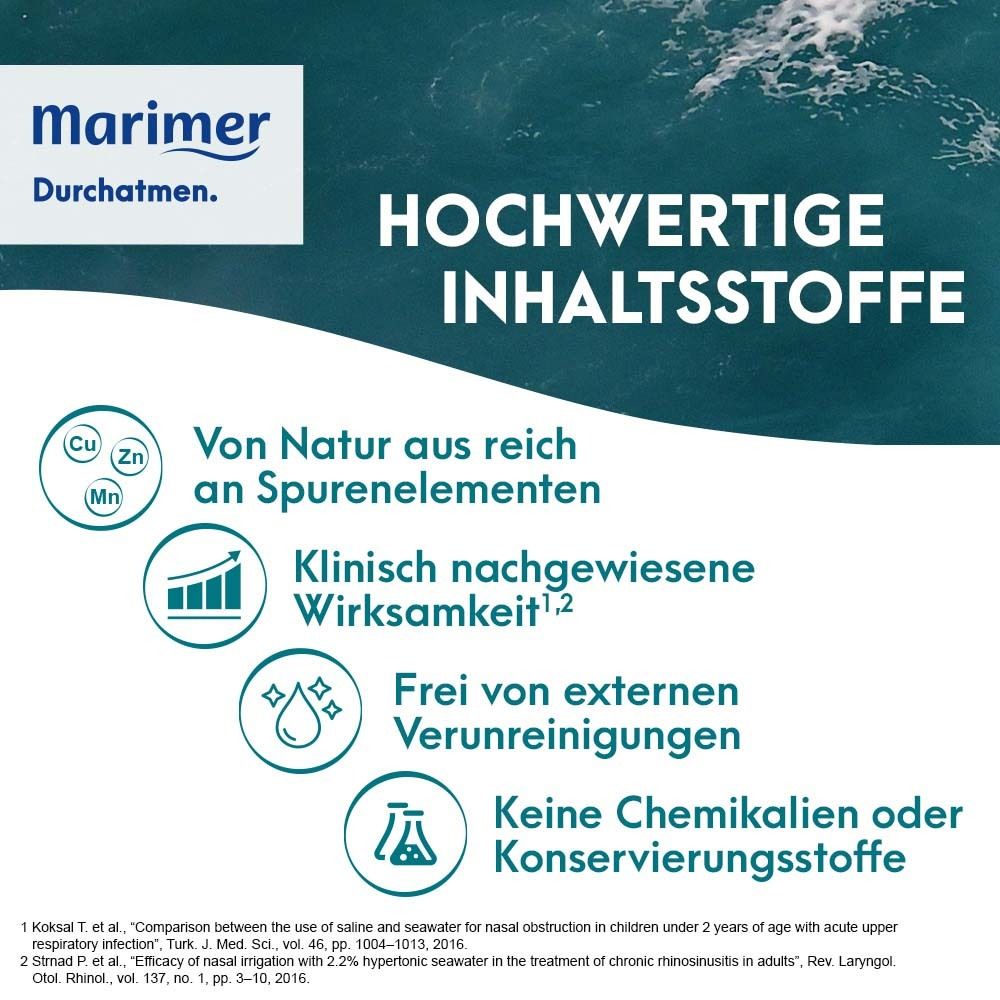 Infografik mit Text. Zeigt Informationen über Inhaltsstoffe und Wirksamkeit.