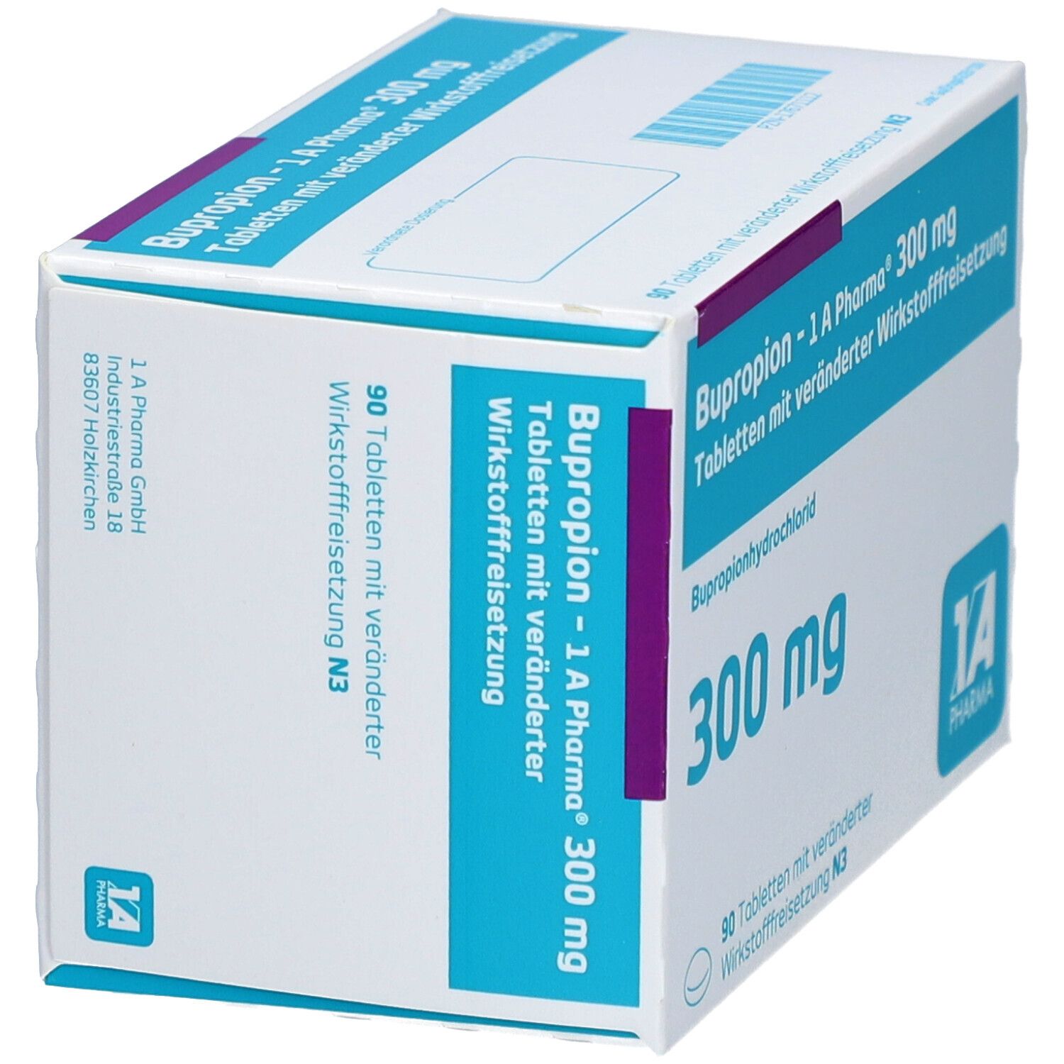 Bupropion-1A Pharma 300 mg Tab.m.verä.Wst.-Frs. 90 St Tablette, veraenderte Wirkstofffreisetzung