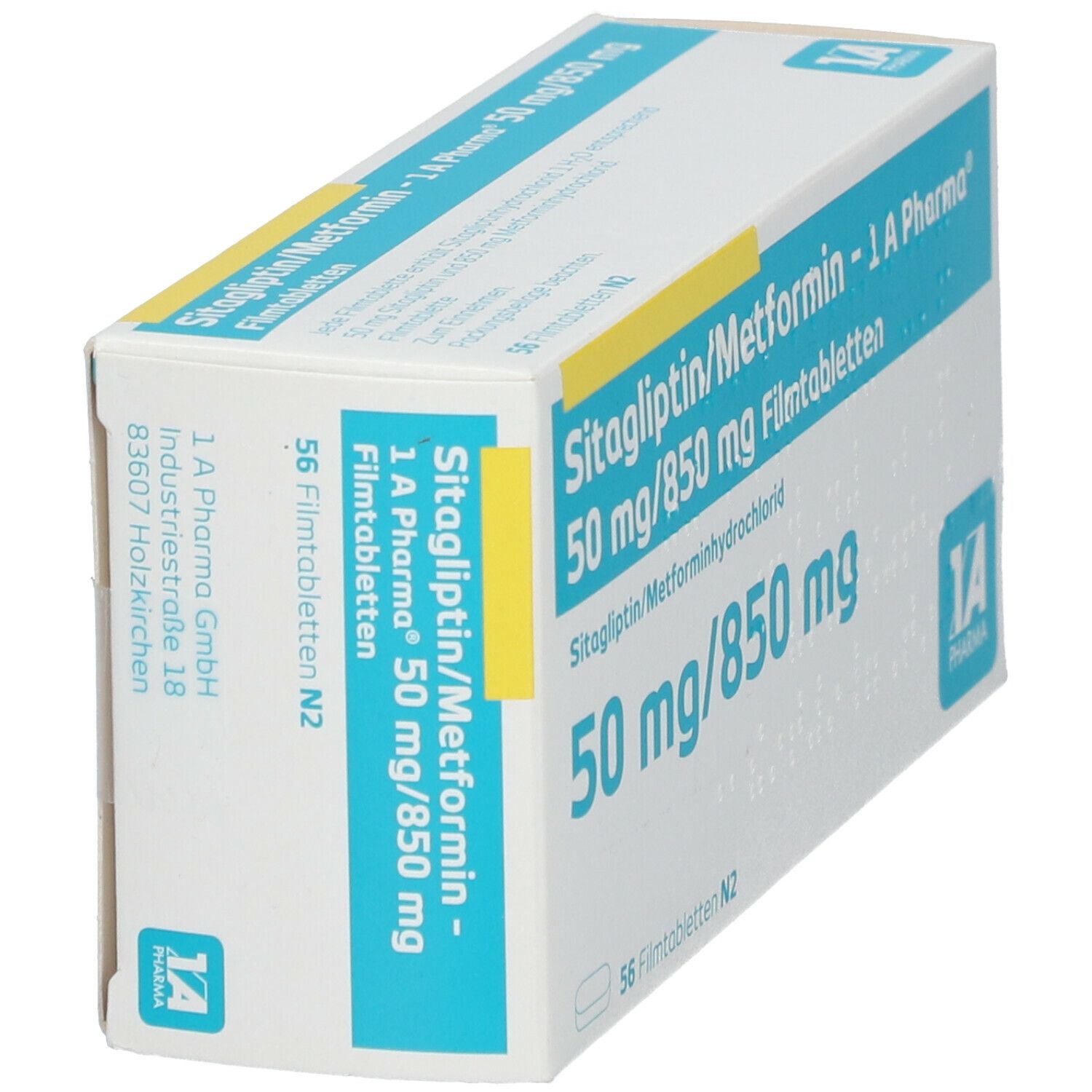 SITAGLIPTIN/Metformin-1A Pharma 50 mg/850 mg FTA 56 St Filmtabletten